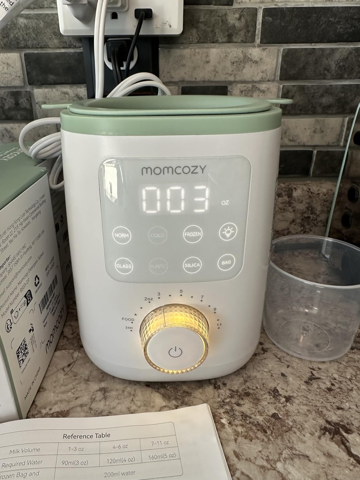 Momcozy Baby Bottle Warmer for Breast Milk Formula Food, Fullest Nutrients Preserved, Fast Heat, Night Light for Nighttime Breastfeeding, One-Touch Easy Use, Newborn Essentials Supplies Gift for Mom customer photo 1