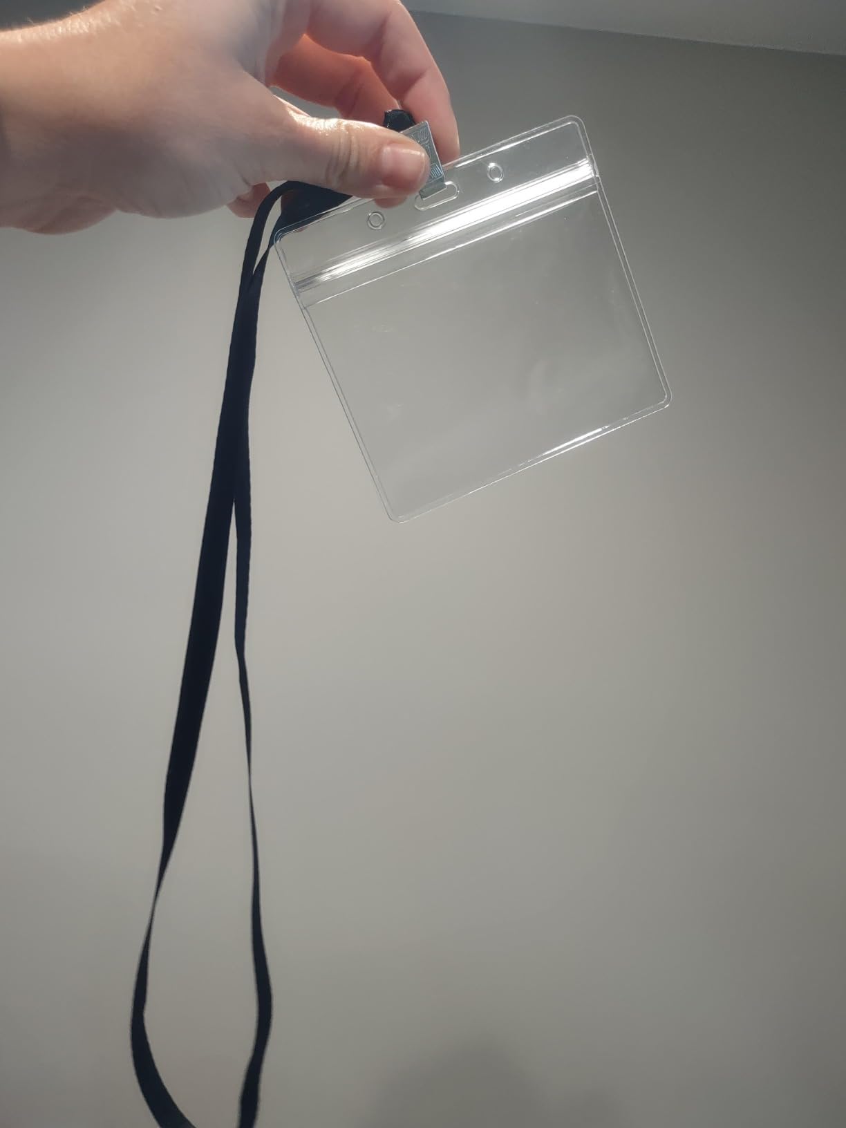 4x3 Name Tags Badge Holder with Lanyard 50 Pack Waterproof Horizontal ID Badge Holder and 50 Pcs Lanyards Nametag for Conferences, Events, and Meetings (Blue, 4 X 3 inches) customer photo 1