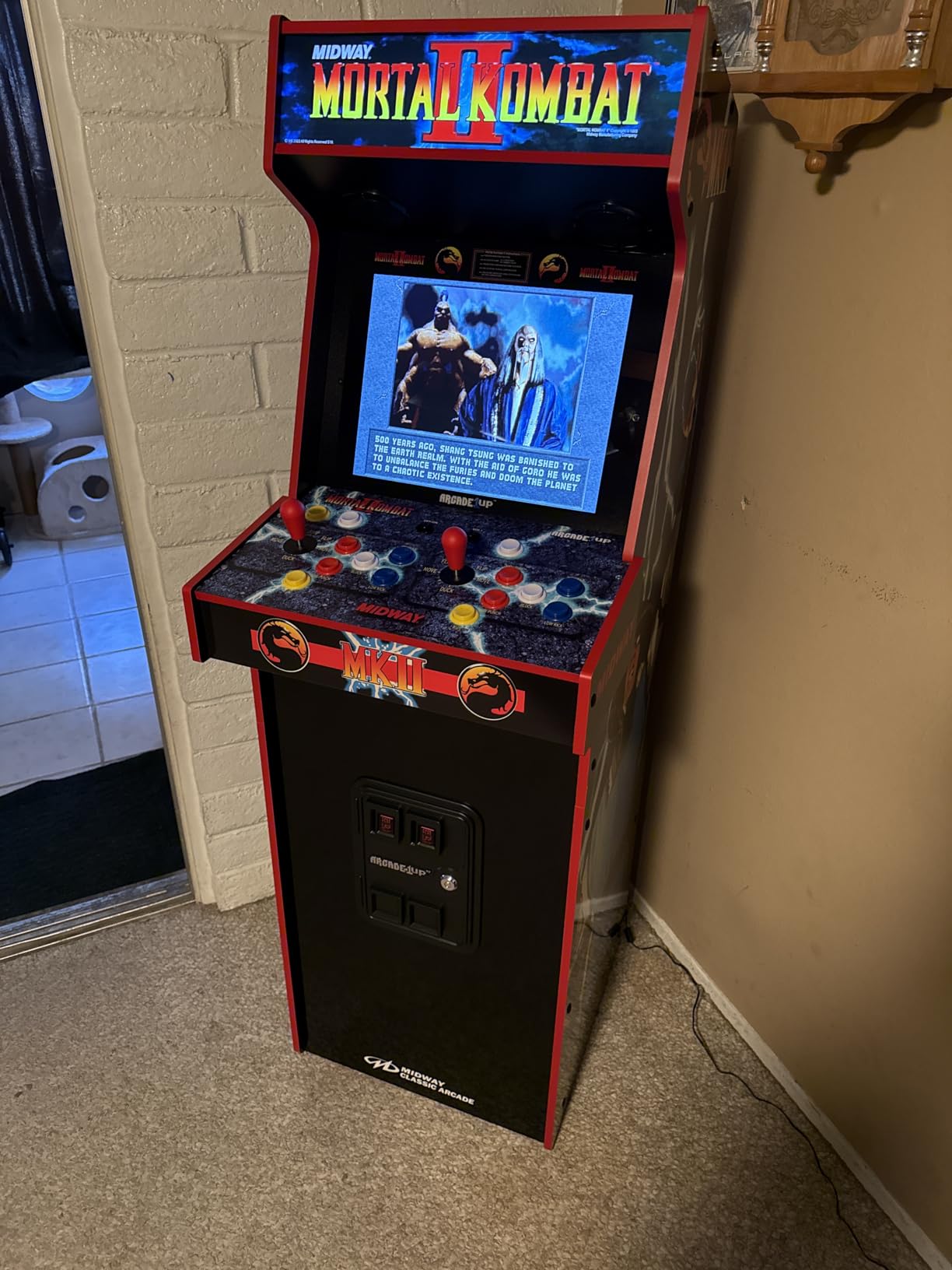 ARCADE1UP Mortal Kombat II Deluxe Arcade Machine Gaming Cabinet with 14 Games, Real Feel Joysticks and Buttons and 17-Inch Color Screen customer photo 1