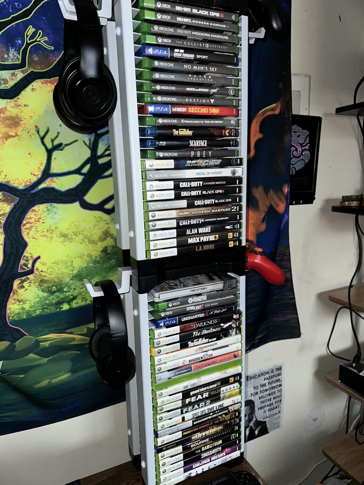 Nargos Video Game Storage Tower Universal for PS5/PS4/PS3/PS2/Xbox One/Xbox 360 And Xbox Series X/S/Wii/Switch/Switch 2 Game Cases, DVD And Blu-Ray Disks, Organizer Para Juegos, Regalo Gamer (23 Pcs) customer photo 1