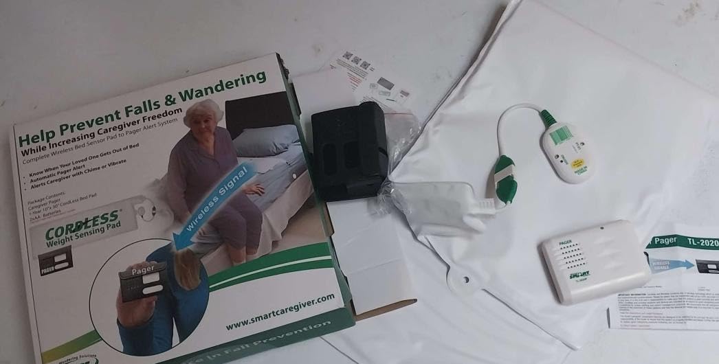Smart Caregiver Bed Exit Alarm with Wireless Pager - Early Alert Fall Prevention for Seniors and Elderly - Weight Sensing Bed Pad Alerts Caregiver When They Get Up - USA Company and Customer Service customer photo 1