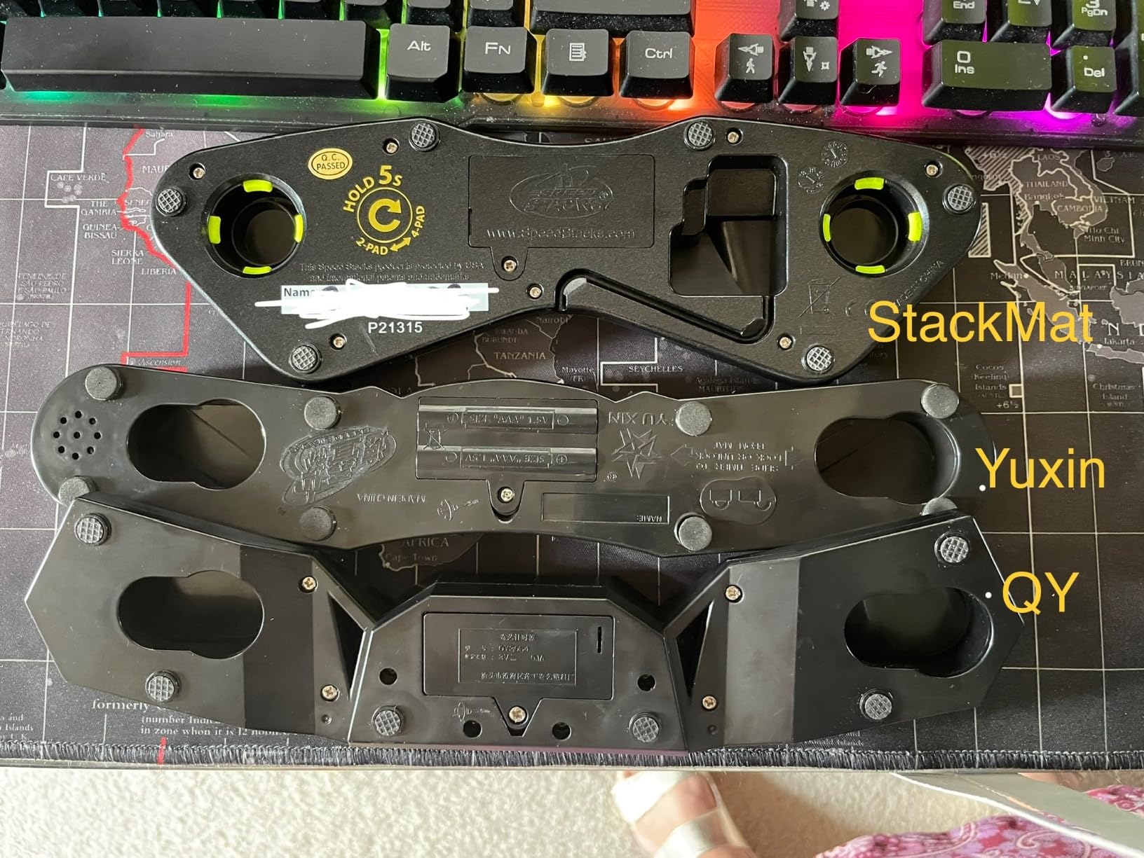 Speed Timer for Cube, Professional Touch Control with Display and Voice Sound Effect, Automatic Calculation Timer for Competition, for Birthday, Christmas (Black) customer photo 2