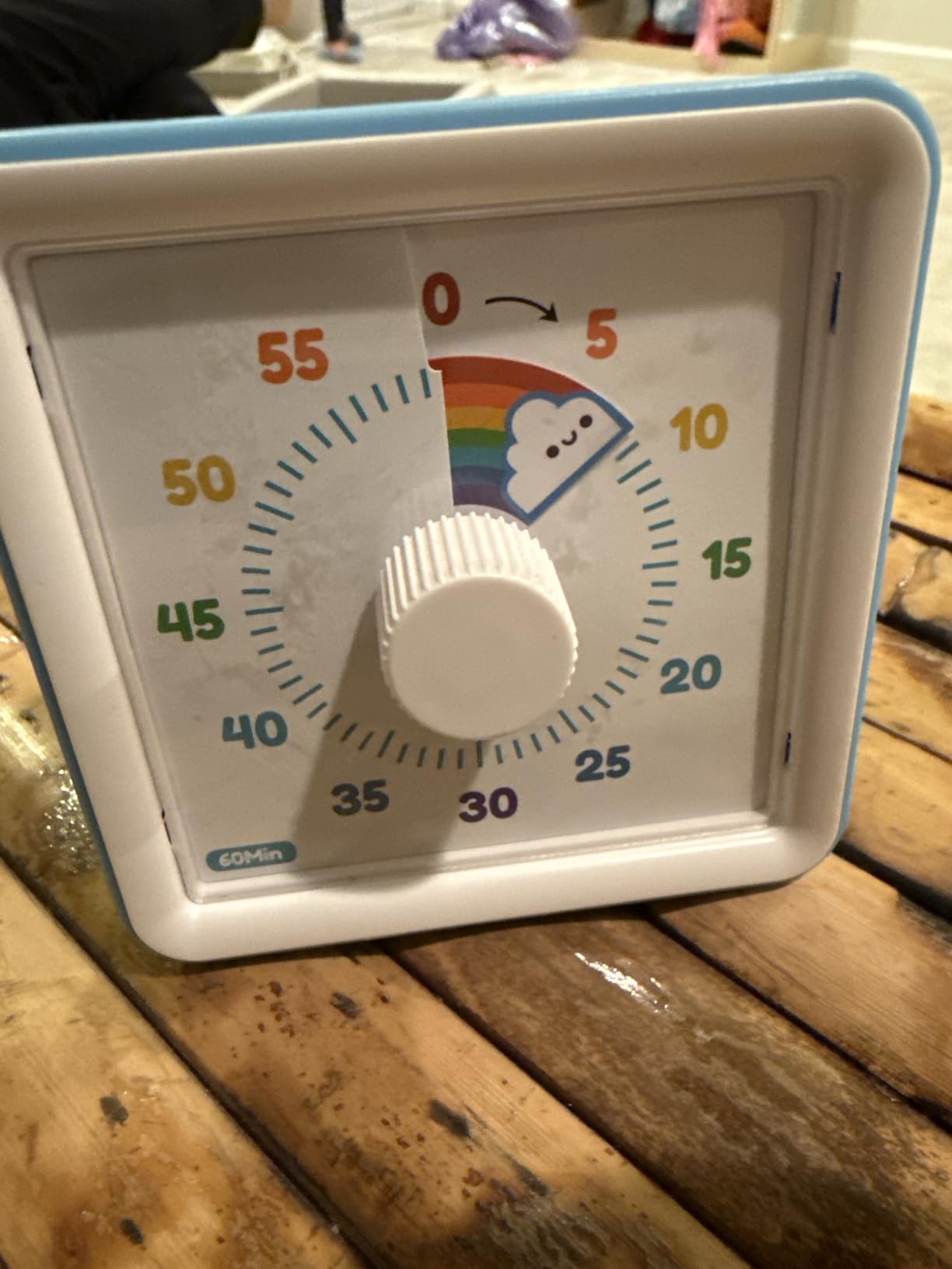 LIORQUE 60 Minute Visual Timer for Kids, Visual Countdown Timer for Classroom Office Kitchen with 'Rainbow' Pattern Design, Pomodoro Timer with Silent Operation (Batteries Included) customer photo 1