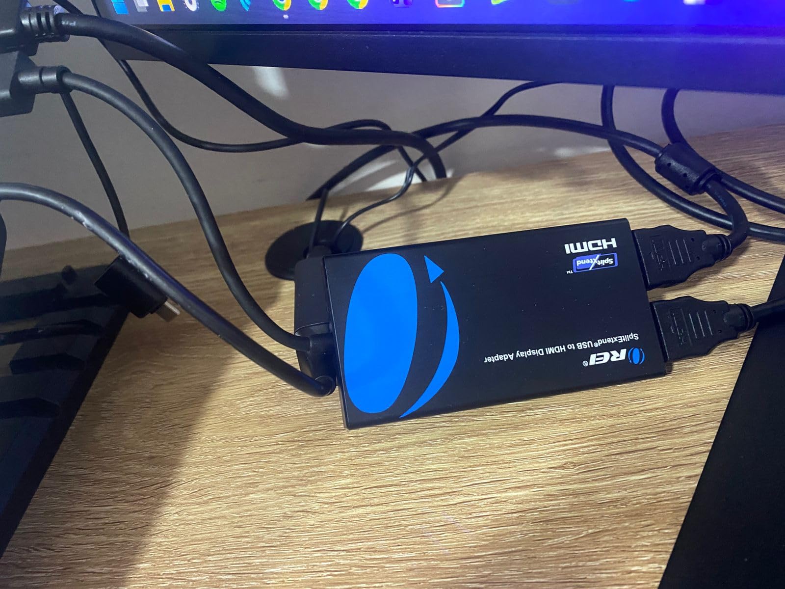 OREI SplitExtend HDMI Splitter Extended Display for Dual Monitor - Multi-Monitor Display 3 Separate Screens - USB A & USB-C Adapter to HDMI 2.0, 4K@30Hz Output 1, 1080p Output 2 for Windows, Mac OS customer photo 2