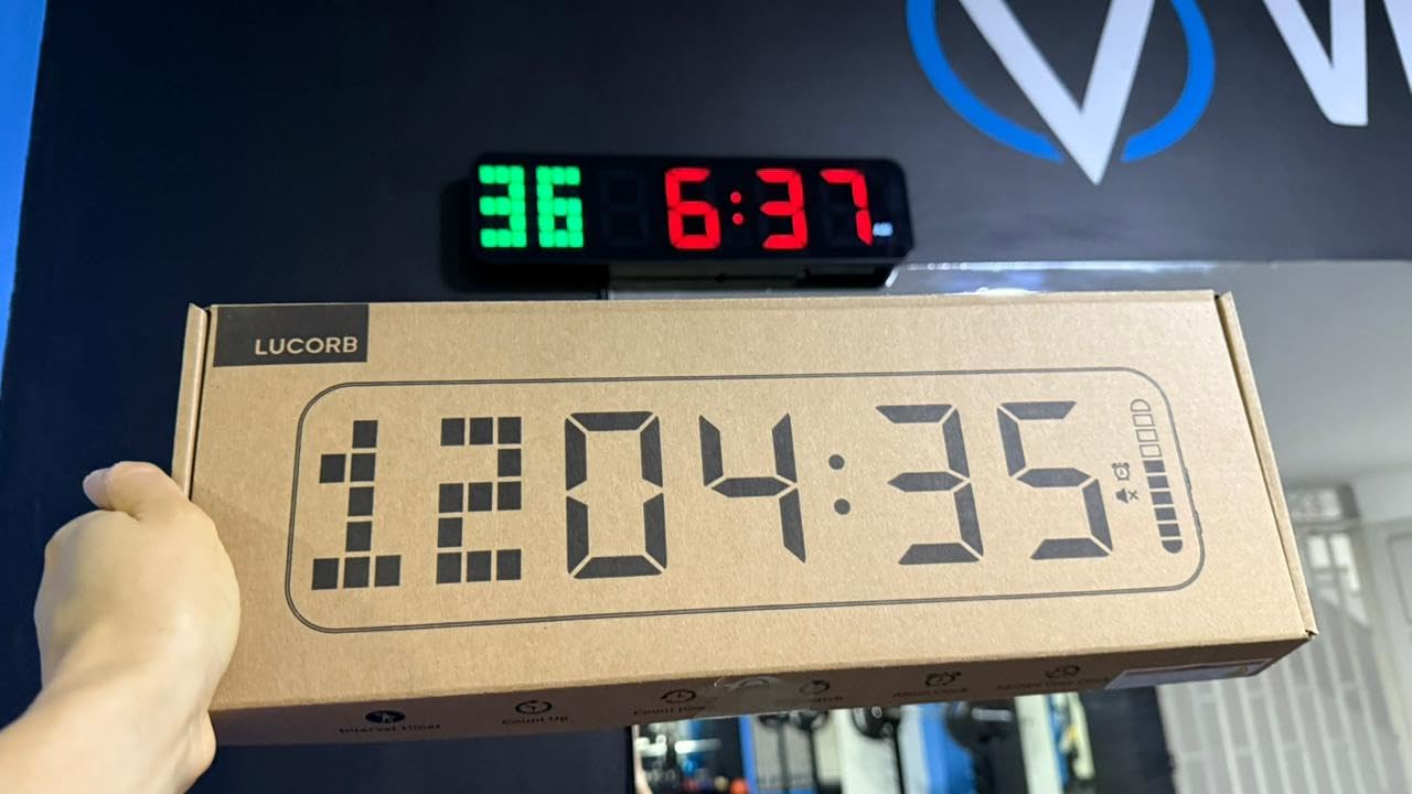 Gym Timer - Large Digital Gym Clock Wall with Interval Time Progress Bar, Countdown/Up Stopwatch, Remote Control for Home Gym Garage Boxing Crossfit customer photo 1