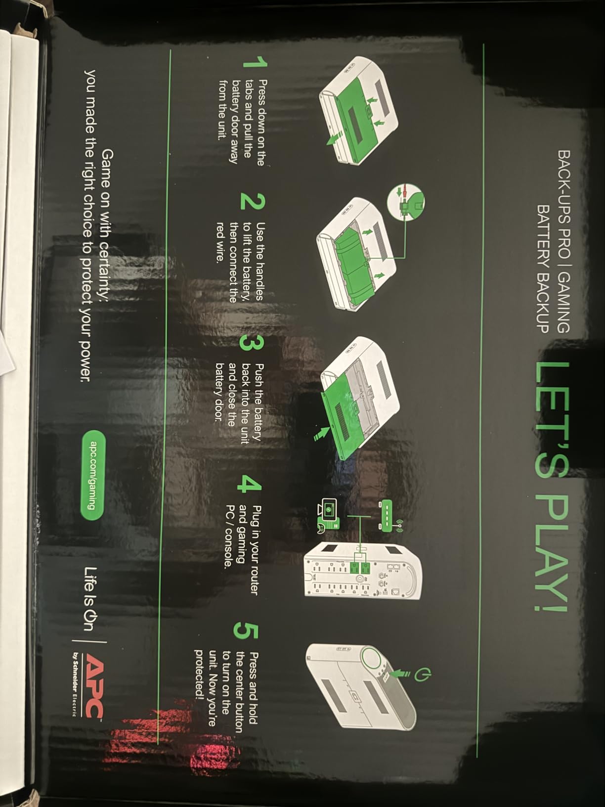 APC Back-UPS Pro Gaming UPS, 1500VA / 900W UPS Battery Backup Surge Protector, 10 Outlets, LCD, Sinewave, Type C Charger, BGM1500-US Uninterruptible Power Supply for Gaming PC, PS5, Xbox Series X customer photo 2