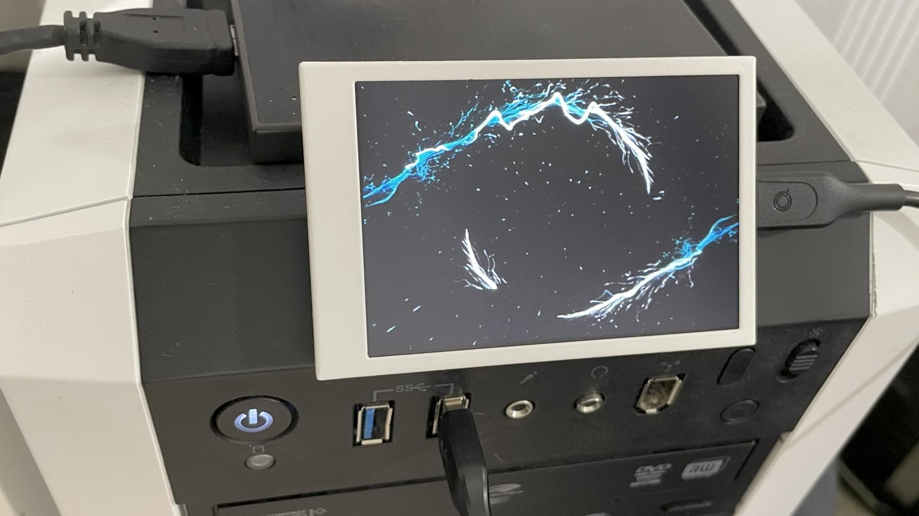 3.5In Computer Temp, Full View Display Small Screen Monitor for aida64 Pc CPU Hard Disk Data White customer photo 2