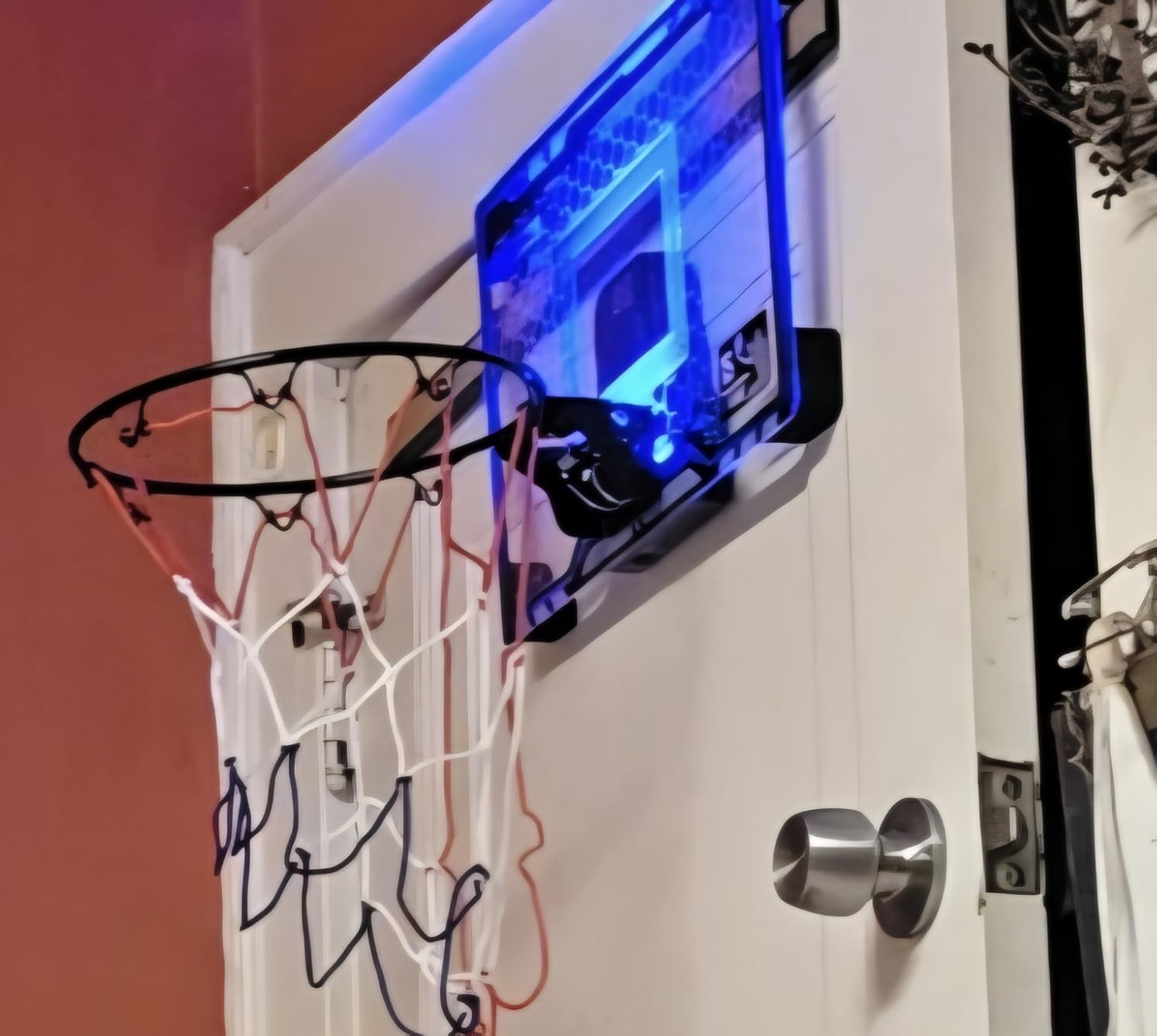 HopeRock Indoor Mini Basketball Hoop for Kids, Basketball Hoops Over The Door with LED Lighting, Mini Hoop with Scoreboard & 3 Balls, Basketball Toys Gifts for 5 6 7 8 9 10 11 12 Year Old Boys Girls customer photo 2