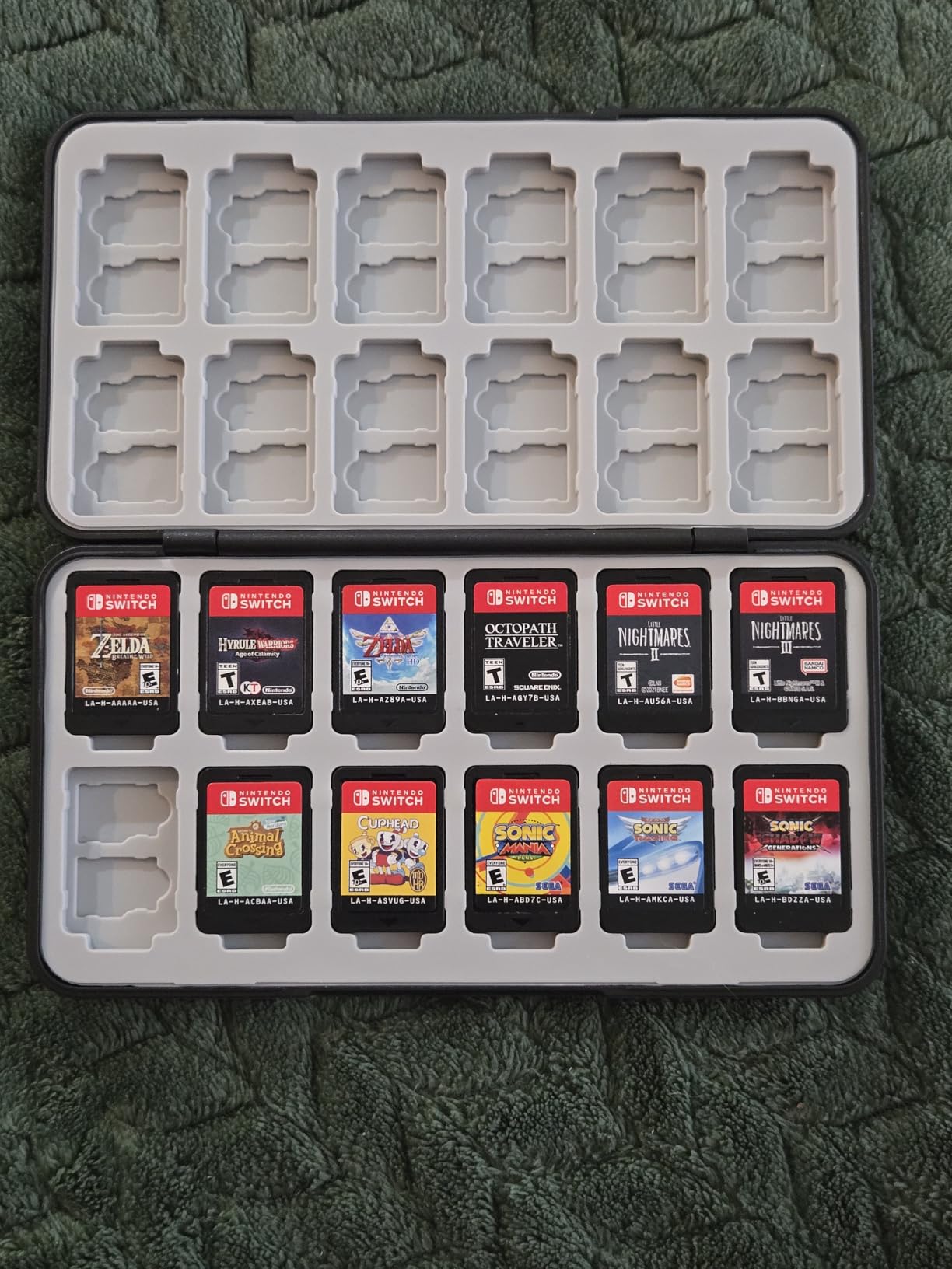 PERFECTSIGHT 48 Switch Game Card Case for Nintendo Switch OLED/ Lite, Cute Switch 2 Game Holder Cartridge Case for Game Cards and SD Cards, Kawaii Portable Compact Storage Box, Black Kingdom customer photo 2