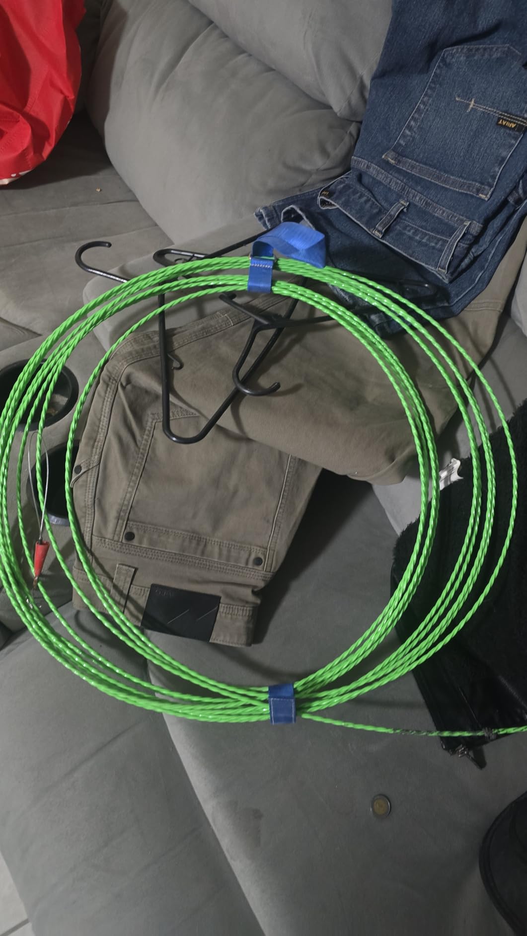 Fish Tape Wire Puller Through Wall Wire Threader Fish plus Fish Cable Fastener with Steel rope 32FT(10M) customer photo 2