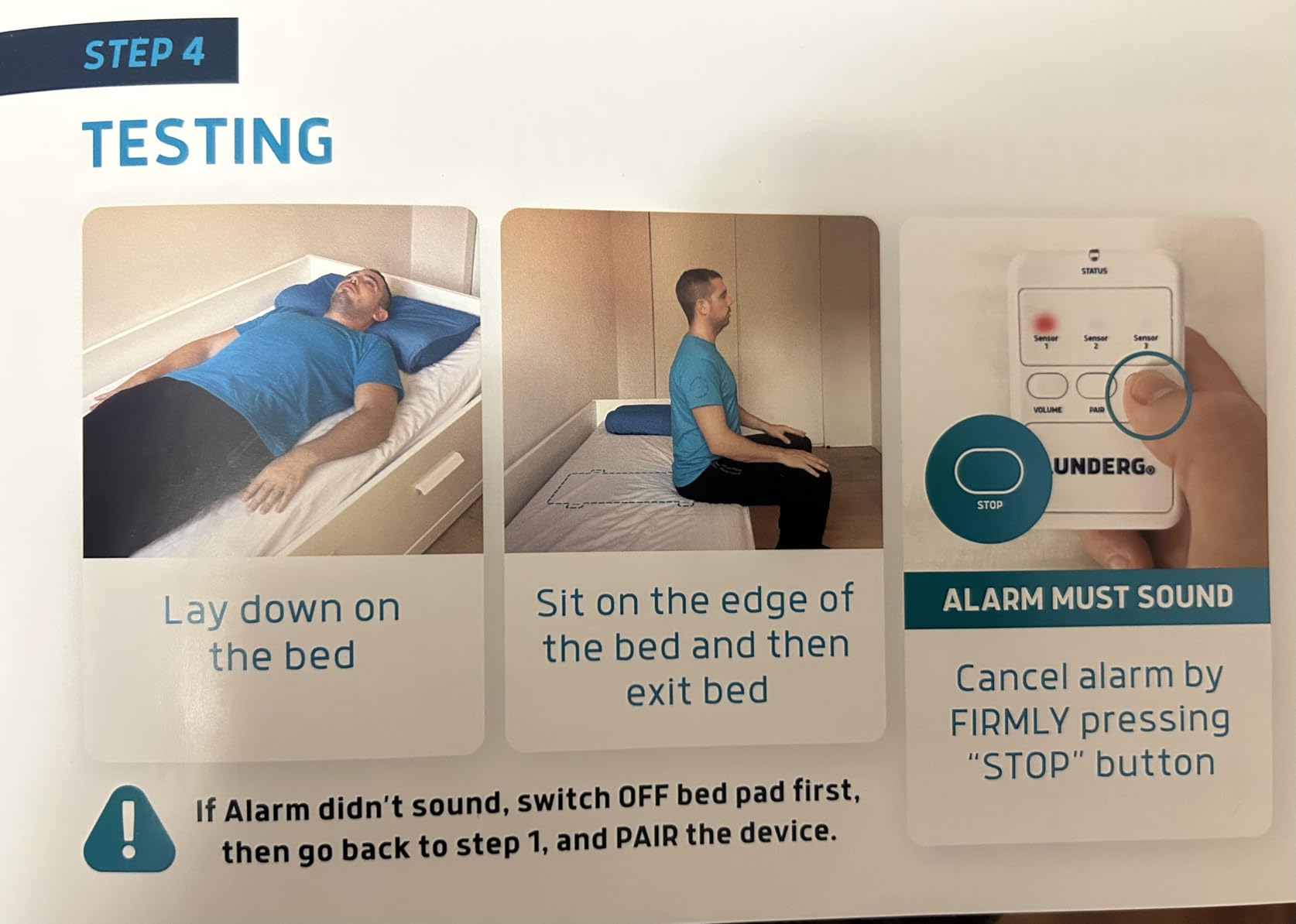 Lunderg Under Mattress Bed Alarm for Elderly Adults - Wireless Sensor Pad with Early Alert & Pager - Bed Alarms and Fall Prevention for Elderly and Dementia Patients - Reduces False Alarms customer photo 1