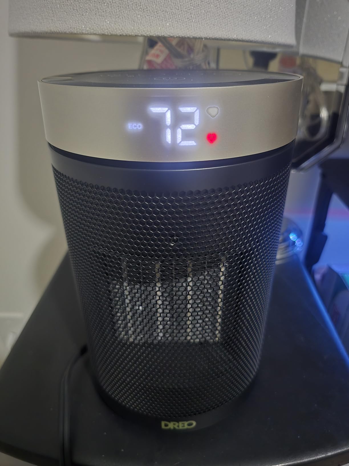 DREO Space Heater, Portable Electric Heaters for Indoor Use with Thermostat and Remote, 2024 Upgraded, Digital Display, 12H Timer, 5 Mode, 1500W PTC Ceramic Fast Safety Heat for Office Bedroom Home customer photo 2