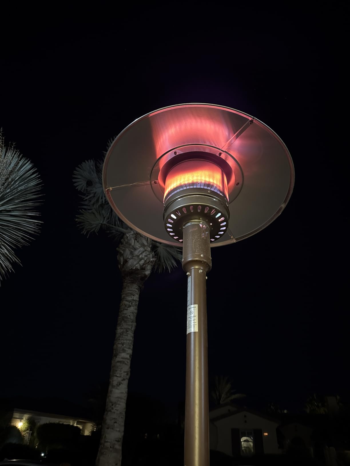 EAST OAK 50,000 BTU Patio Heater for Outdoor Use With Round Table Design, Double-Layer Stainless Steel Burner and Wheels, Outdoor Patio Heater for Home and Commercial, Bronze, 31.9