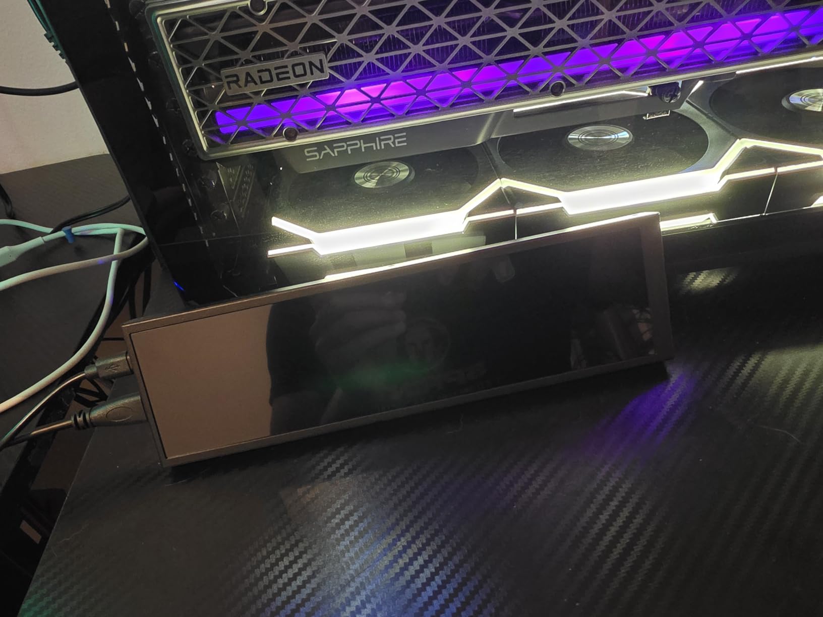 8.8 Inch Computer Secondary Screen CPU Temperature Monitor with Casing FHD IPS 1920x480 LCD Display for Computer Case Temperature Windows Aida64 CPU GPU Monitor customer photo 2