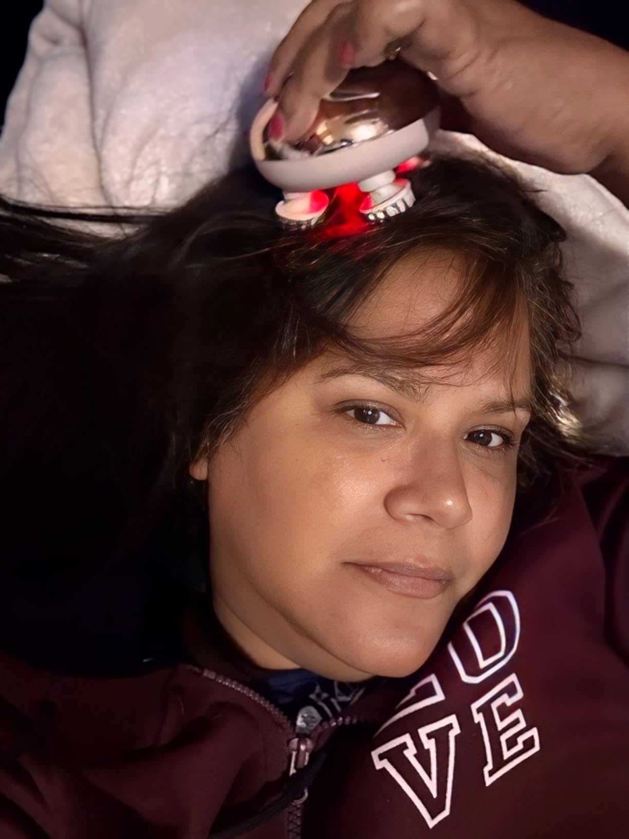 arboleaf Electric Scalp Massager Head Massager Scalp Stress Relax, 5 in 1 Kneading 128 Massage Nodes, Waterproof Hair Massage with 8 Removable Claws Cat Scratcher customer photo 2