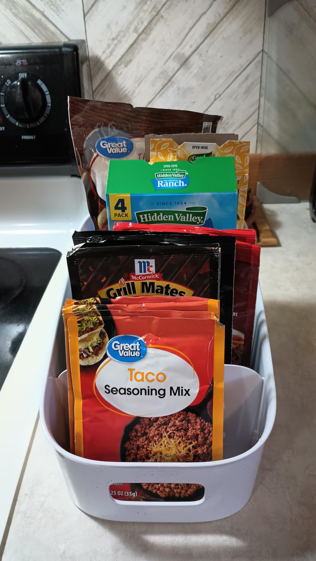 YouCopia ShelfBin Adjustable Snack Bin, BPA-Free Divided Storage Basket for Kitchen Pantry Organization, One Size, Speckled White customer photo 2