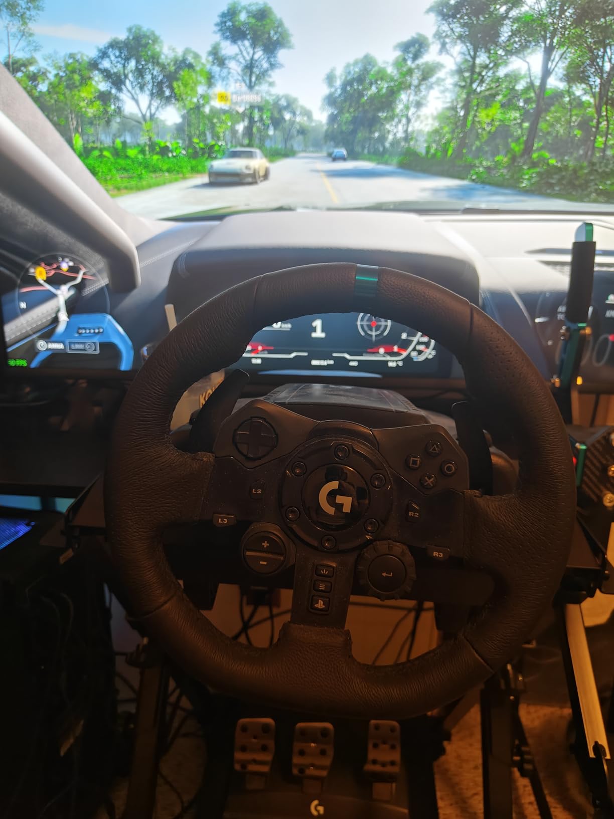 GTPLAYER Sim Racing Wheel Stand Simulator Cockpit Wheel Stand Racing Steering Shifter Mount fit for Logitech G25 G27 G29 G920 G923 Thrustmaster T330TS Gaming Stand customer photo 1