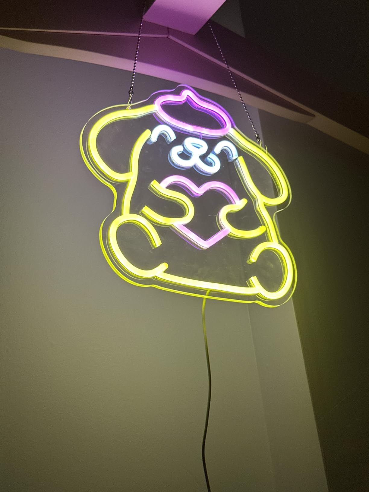 Arcade Neon Sign Gaming Neon Signs for Wall Decor Ghost Game Neon Lights LED Light Up Signs for Gaming Room Man Cave Bedroom Neon Wall Light Gift for Arcade Gamer Teens customer photo 1