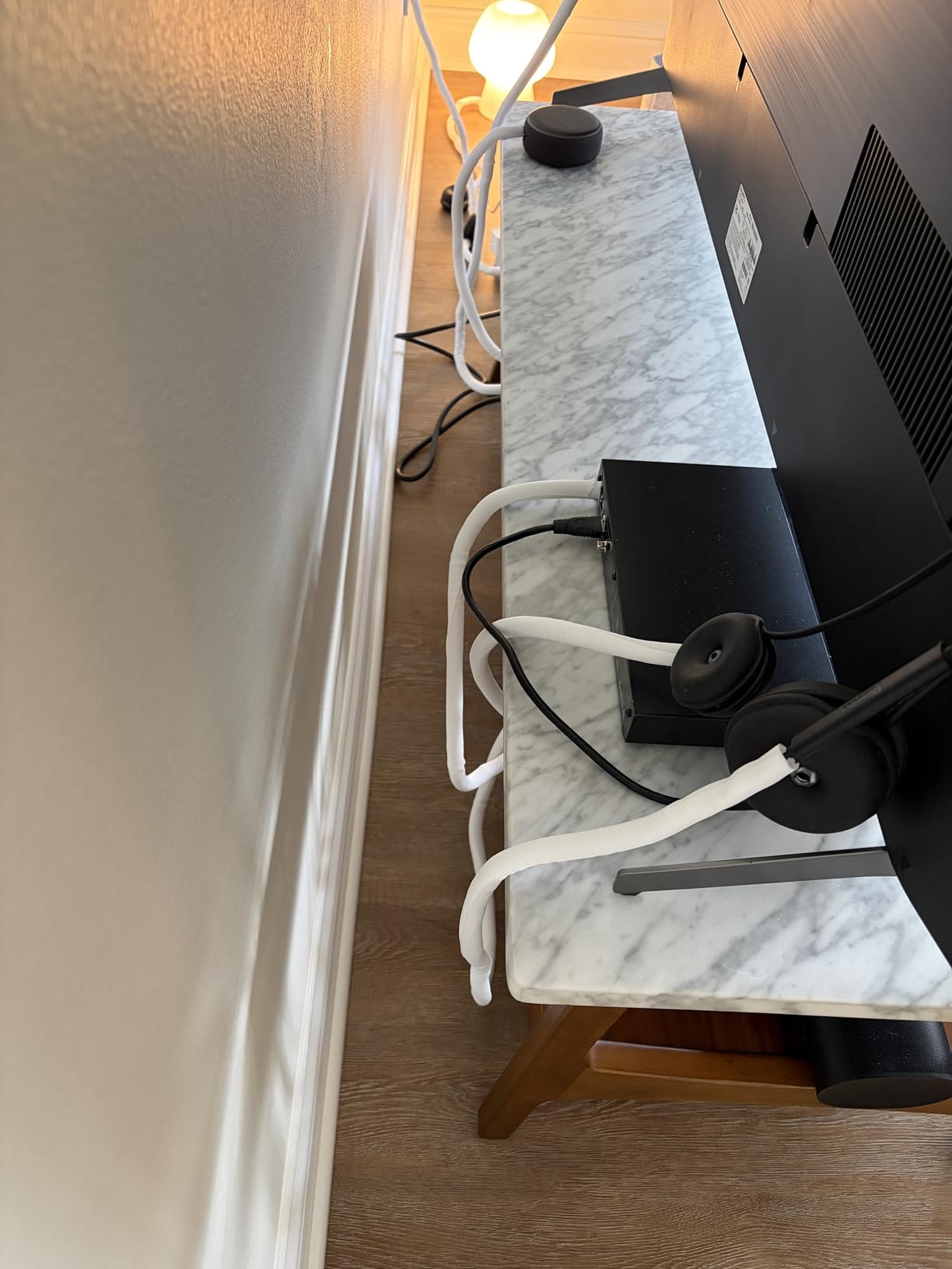 Small Pet Select Heavy Duty Cord Cover - White, 10ft - Ultra Durable Electrical Cable and Wire Protector for Rabbits, Dogs, Cats and Other Pets - Cord Management and Animal Protection customer photo 1