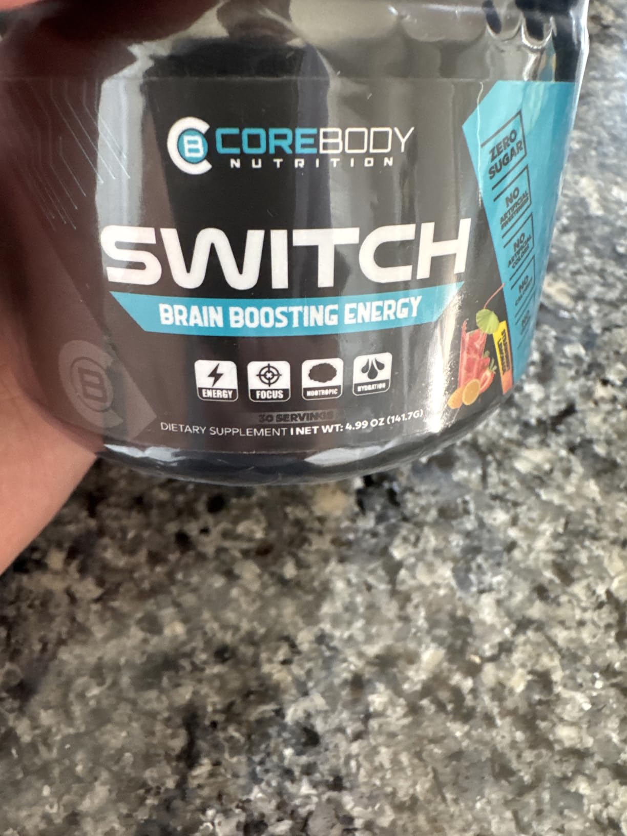 Switch, Brain Boosting Nootropic Energy Supplement Powder - Made in USA - Alpha GPC, NALT, Ashwagandha, Sugar Free Energy, Keto, Increase Mental Focus & Cognitive Function, Enhances Mood & Memory customer photo 1