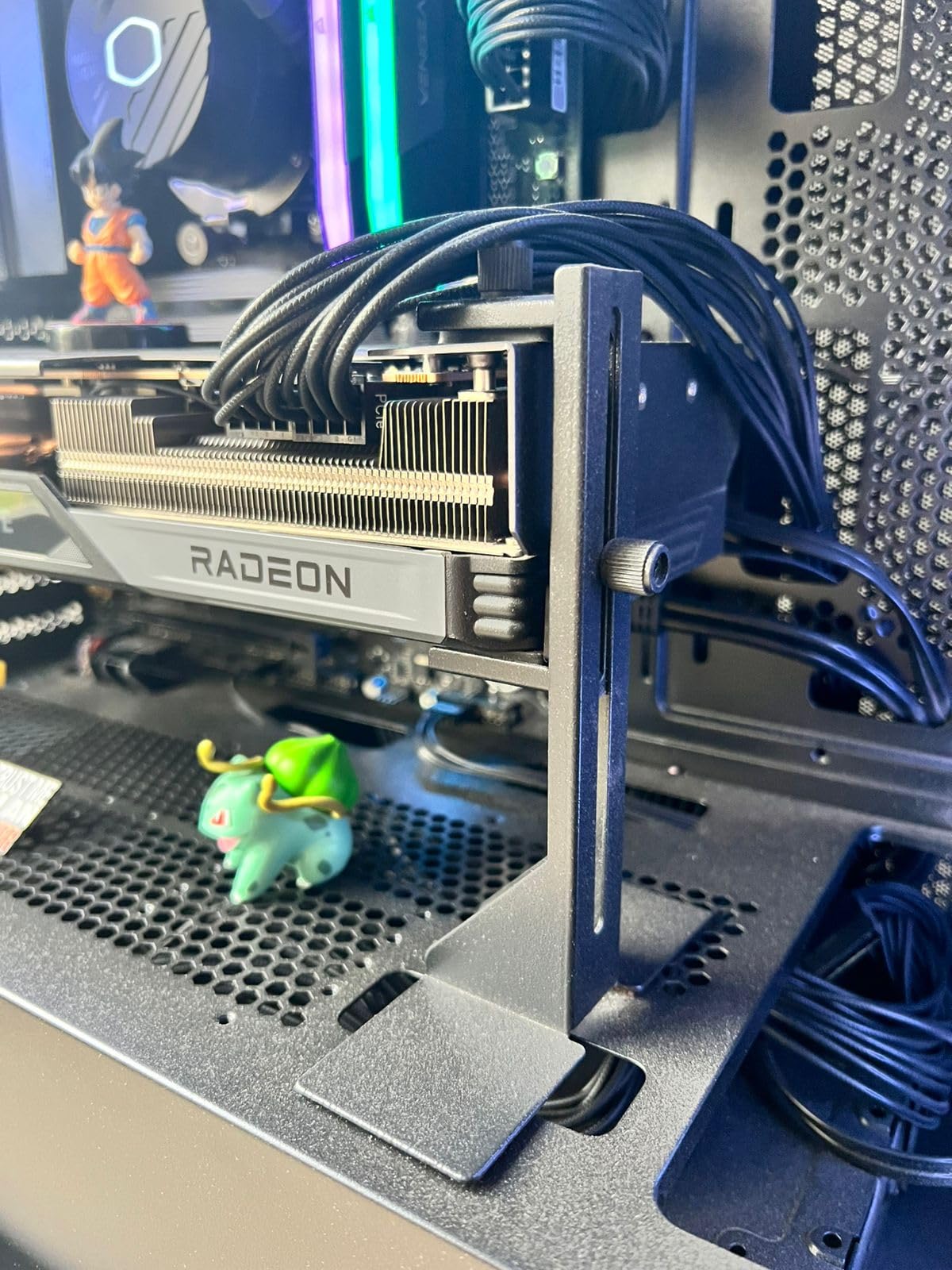 GPU Support Bracket, Graphics Card Support, GPU Brace, Video Card Holder Bracket with Bottom Adhesive, GPU Stand, Adjustable Anti Sag GPU Stand 35-120mm, Support GPU 4090 Thickness Support up to 75mm customer photo 2