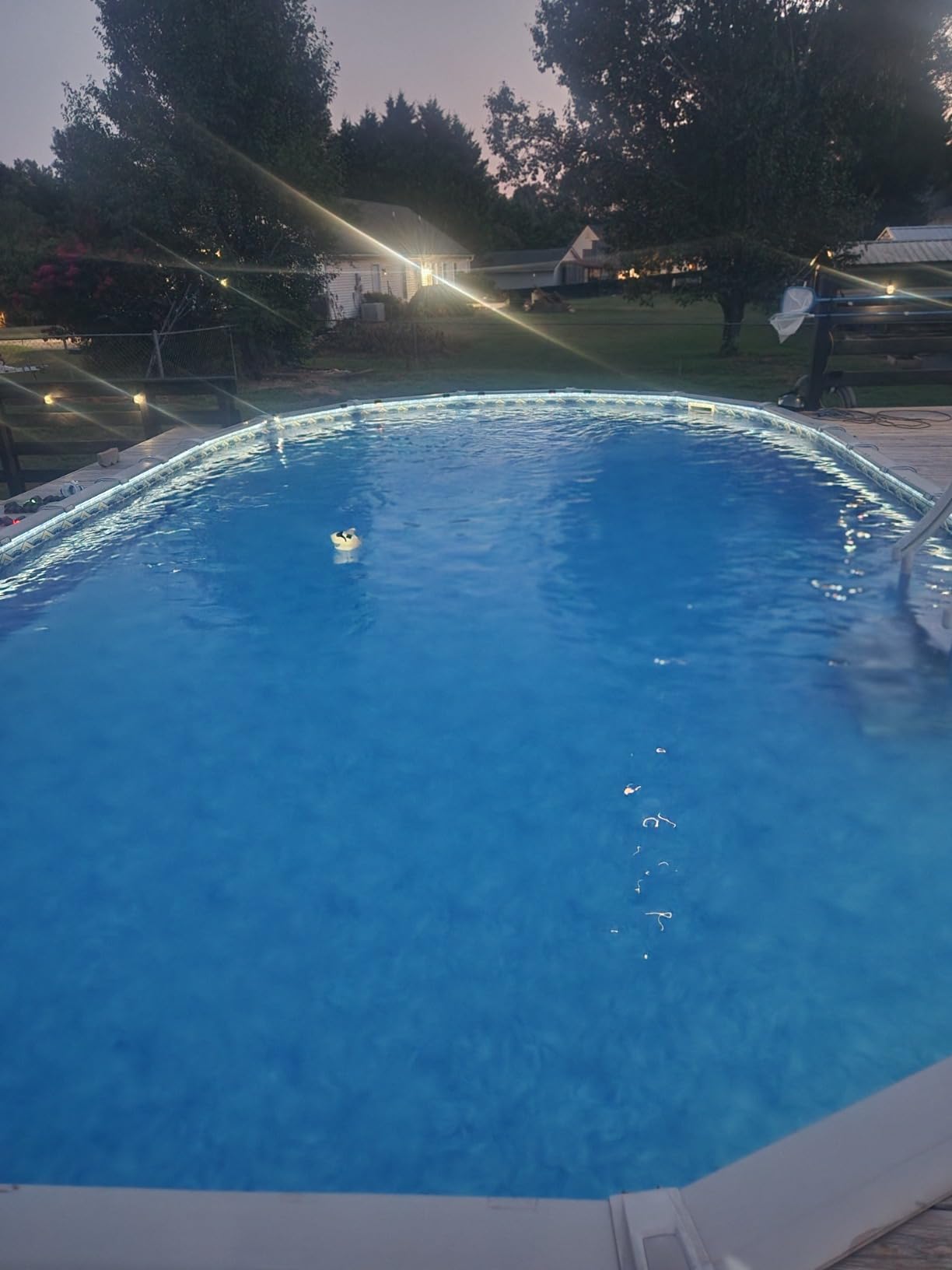 50Ft Solar LED Strip Lights Outdoor, 540 LED Long Strip Lights IP68 Fully Waterproof Acrylic Tape with Remote Self-adhesive, Cuttable Auto ON/OFF Rope Lights for Patio Pool Camping Decor (Cool White) customer photo 1