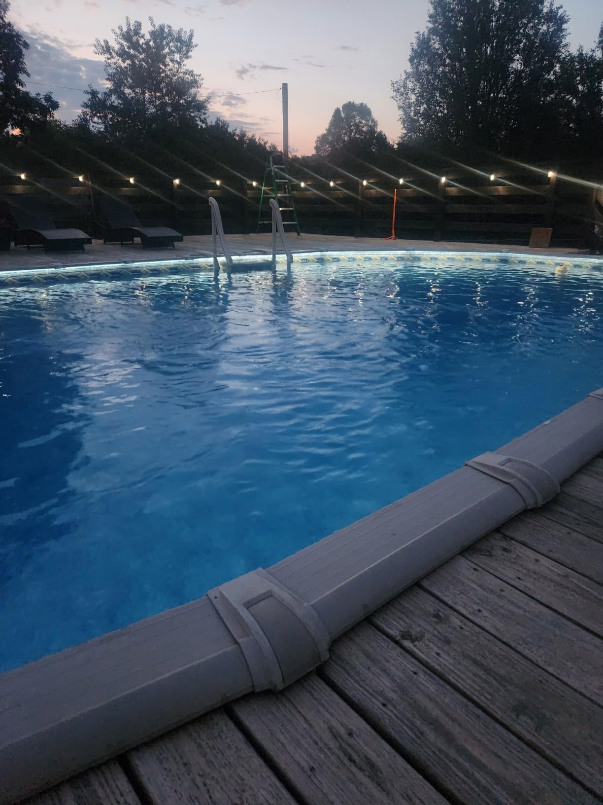 50Ft Solar LED Strip Lights Outdoor, 540 LED Long Strip Lights IP68 Fully Waterproof Acrylic Tape with Remote Self-adhesive, Cuttable Auto ON/OFF Rope Lights for Patio Pool Camping Decor (Cool White) customer photo 2