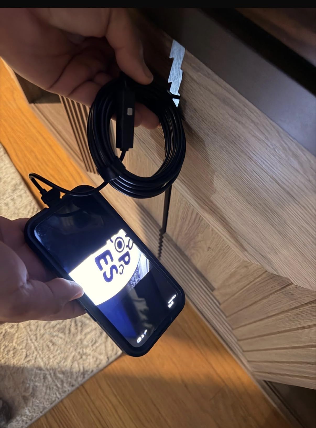 Endoscope Camera with Light,1920P HD Borescope Tools with 8 Adjustable LED Lights, Endoscope with Semi-Rigid Snake Camera, IP67 Waterproof Inspection Borescope for iOS and Android-16.4ft Dual-Lens customer photo 2