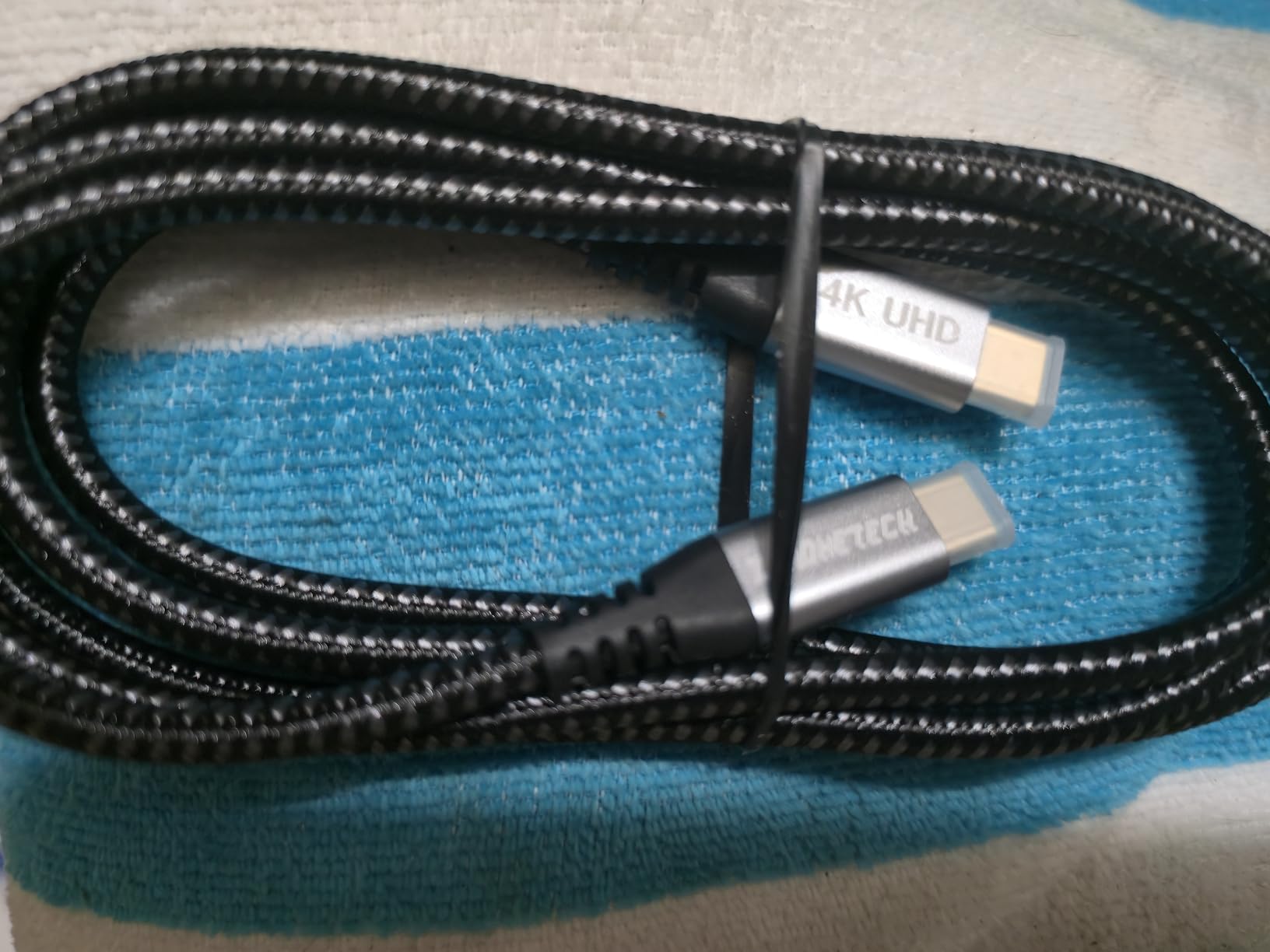 ZeroneTeck USB C Cable 3ft, USB C 3.2 Gen 2X2 Cable, 4K Monitor Video Output, 20Gbps High Speed Data Transfer, 100W Fast Charging for Carplay iPhone 16, MacBook, Dell, ARZOPA, KYY for Portable Monitor customer photo 2