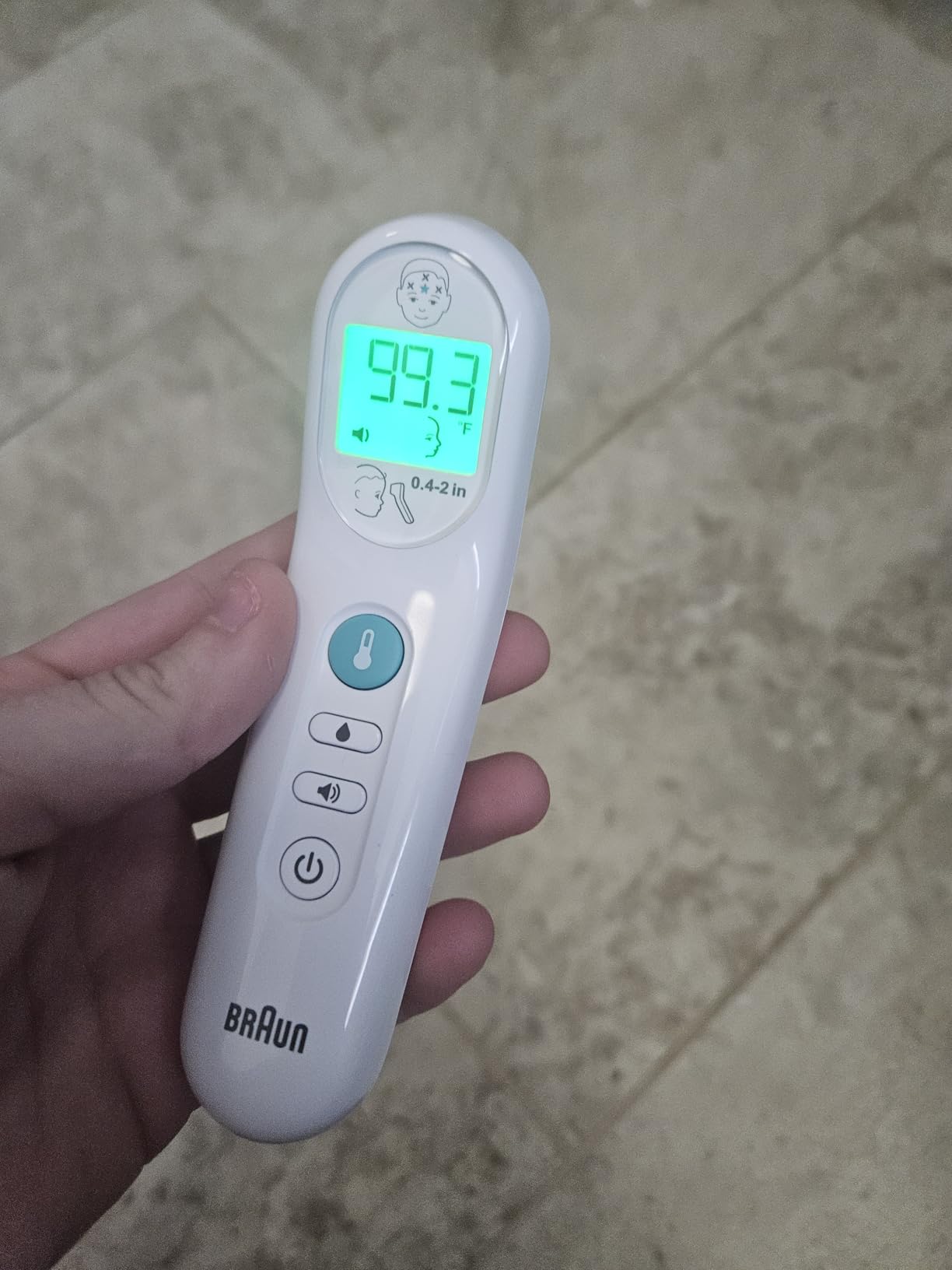 Braun No Touch 3-in-1 Thermometer for Adults, Kids & Babies, Measures Forehead, Liquid and Food Temps, Professional Accuracy & Color Coded Fever Guidance customer photo 2