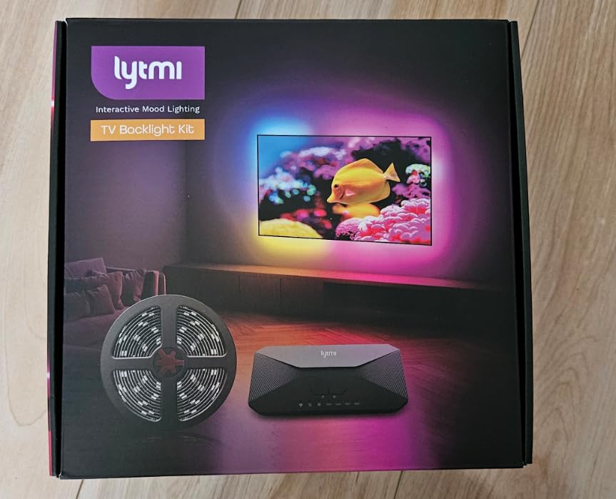 Lytmi Fantasy 3 TV Backlight Kit HDMI 2.1 with Sync Box Wi-Fi for 65-70 inch 8K 60Hz Color Lights Compatible Alexa and Google Assistant, App Control, Music RGB customer photo 1