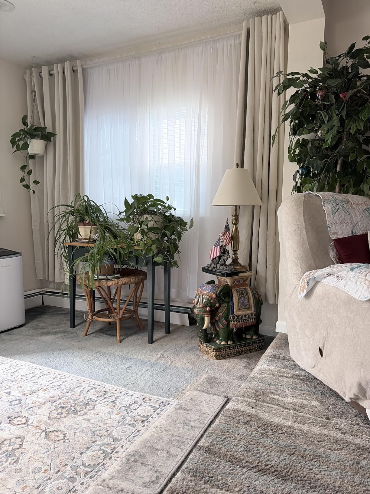 KOUFALL Extra Wide Thermal Soundproof Curtains, 72 x 84 Inch Long Black Out Noise Reducing Blackout Curtains for Bedroom Living Room, 2 Panel Set, Grey customer photo 1