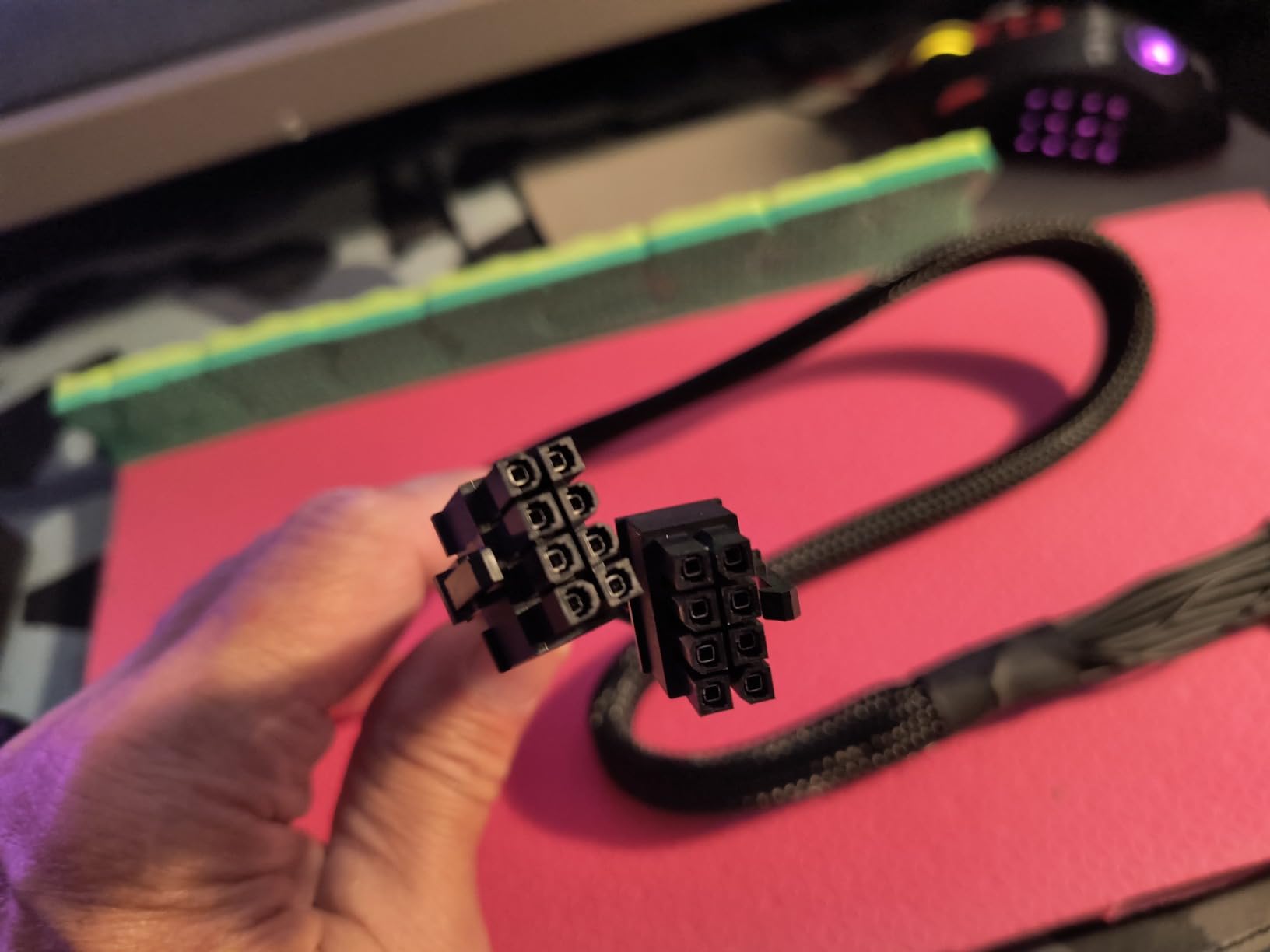 NZXT 12VHPWR Adapter Cable - 12+4-Pin (16-Pin) 12HVPWR to Dual 8-Pin PCIe - Compatible with NVIDIA 40 Series Graphics Cards and Existing NZXT ATX 2.X PSUs (PA-xG1BB) - Rated for 600 Watts - Black customer photo 2