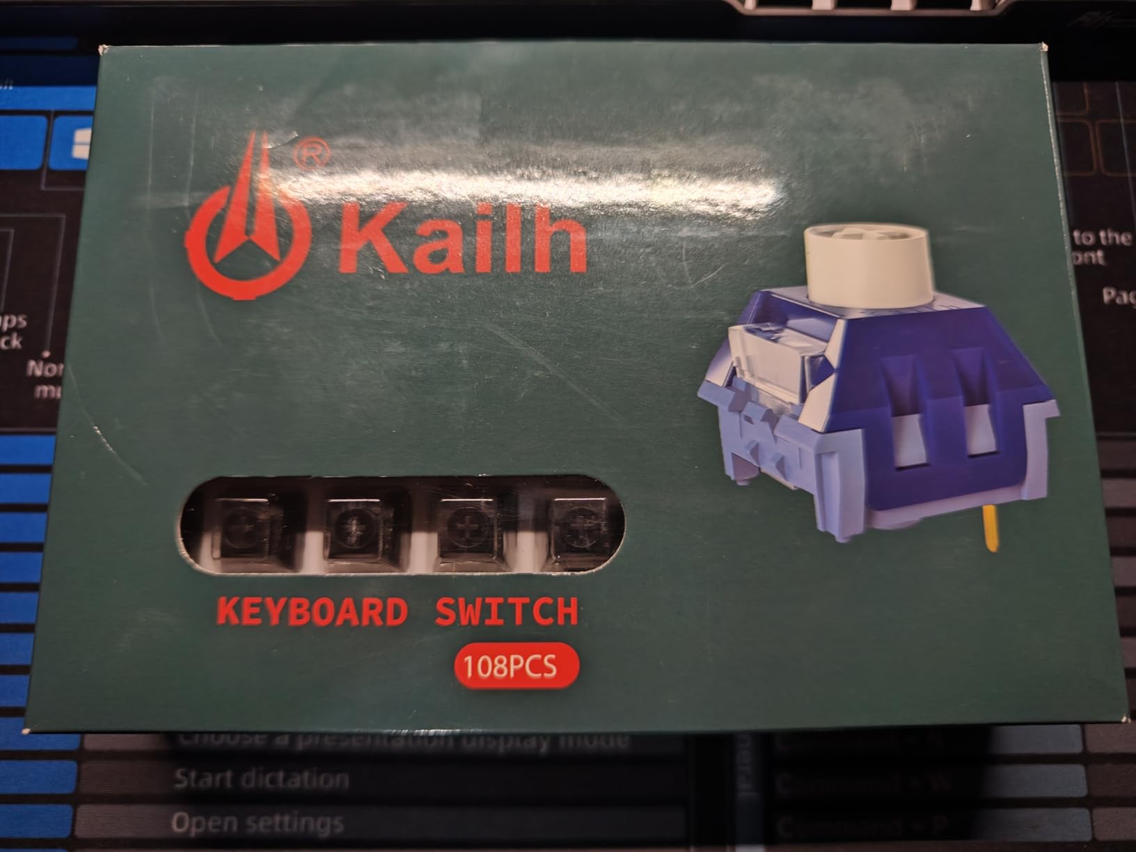 Kailh Box Navy Switches for Mechanical Gaming Keyboard,3-Pin 60gf Clicky/Factory Lubed/IP56 Dust&Waterproof Switches(Kailh Box Navy,36Pcs) customer photo 2