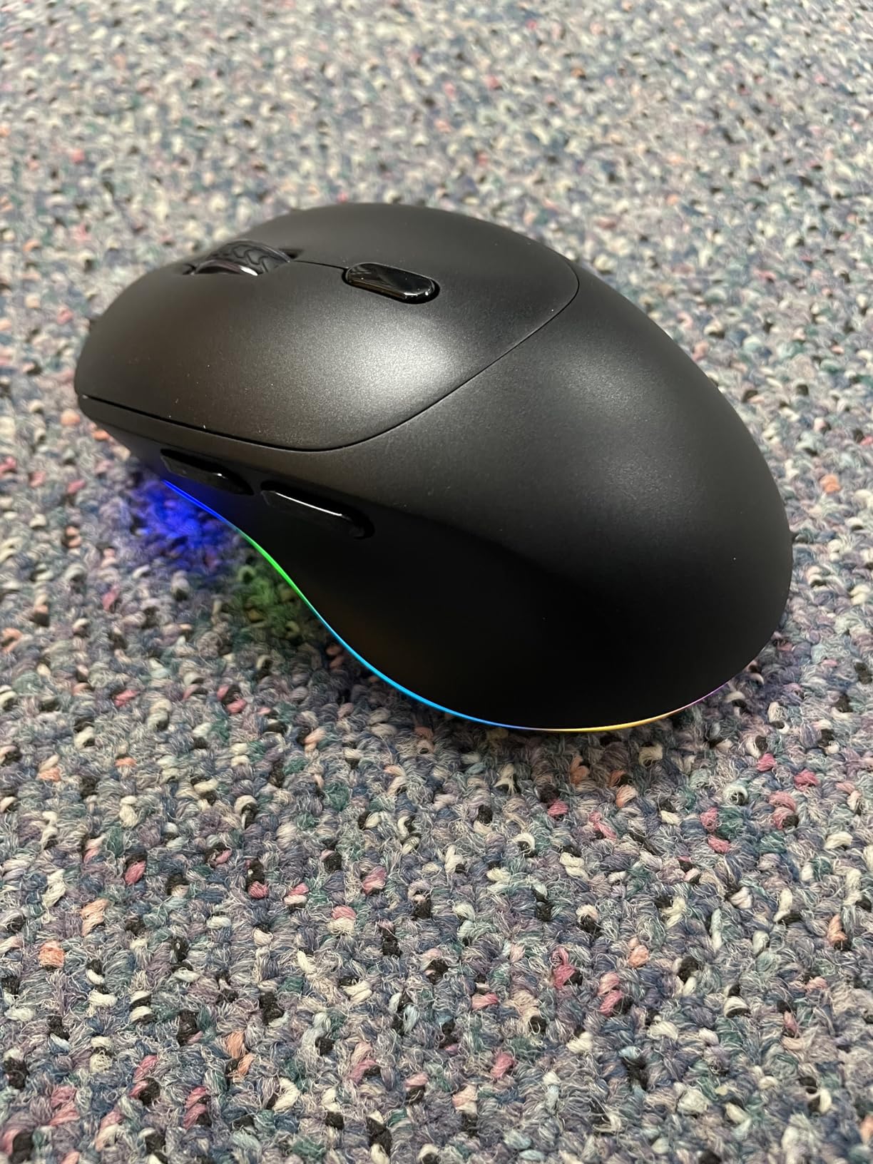 Wireless Keyboard and Mouse Combo - 9 Backlit Effects, RGB, Ergonomic Wrist Rest, Phone Holder, 2.4G Full Size, Rechargeable customer photo 1