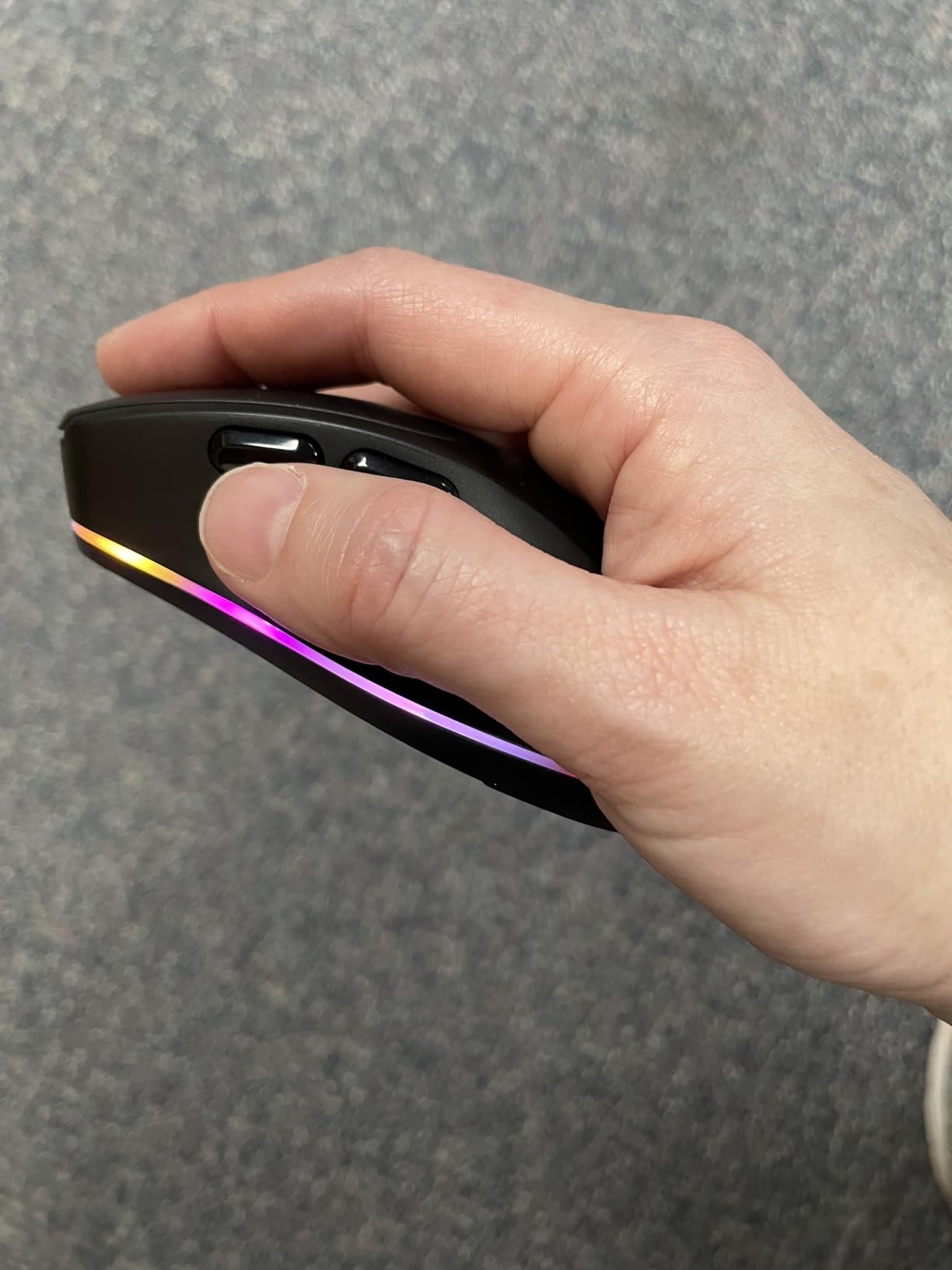Wireless Keyboard and Mouse Combo - 9 Backlit Effects, RGB, Ergonomic Wrist Rest, Phone Holder, 2.4G Full Size, Rechargeable customer photo 2
