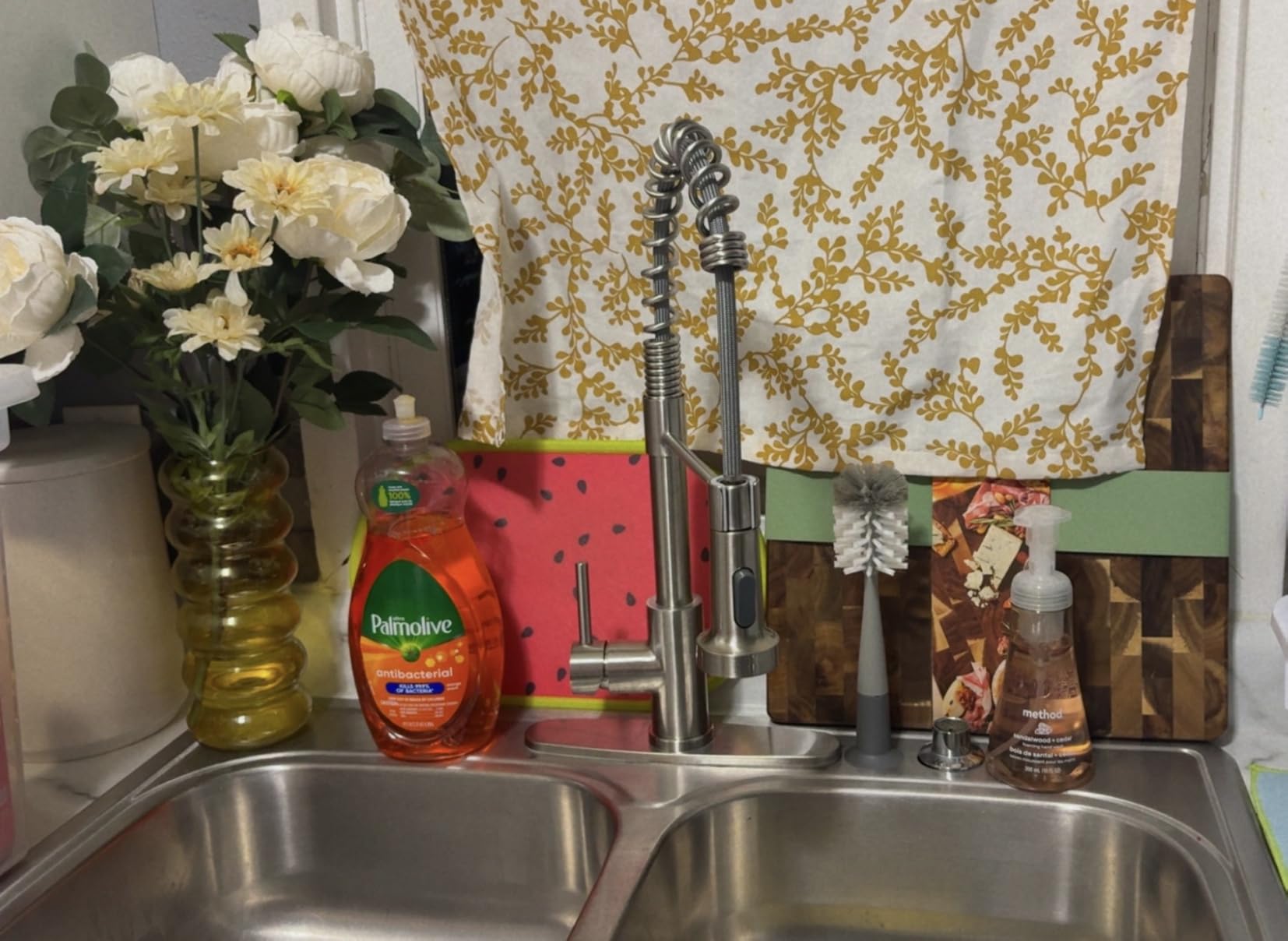 OWOFAN Touchless Kitchen Faucet with Pull Down Sprayer LED Light Single Handle Kitchen Sink Faucet Motion Sensor Smart Hands-Free, Stainless Steel Brushed Nickel 1080SN customer photo 1