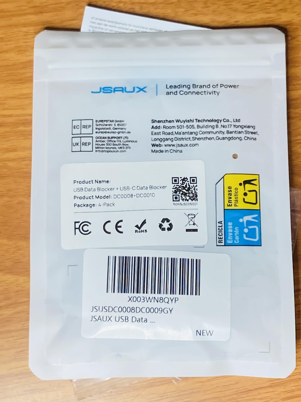 JSAUX USB Data Blocker & USB C Data Blocker (4-Pack), Transparent Type A & Type C Data Blocker Only for Charge, Protect Against Juice Jacking, Refuse Hacking Provide Safe Charging customer photo 1