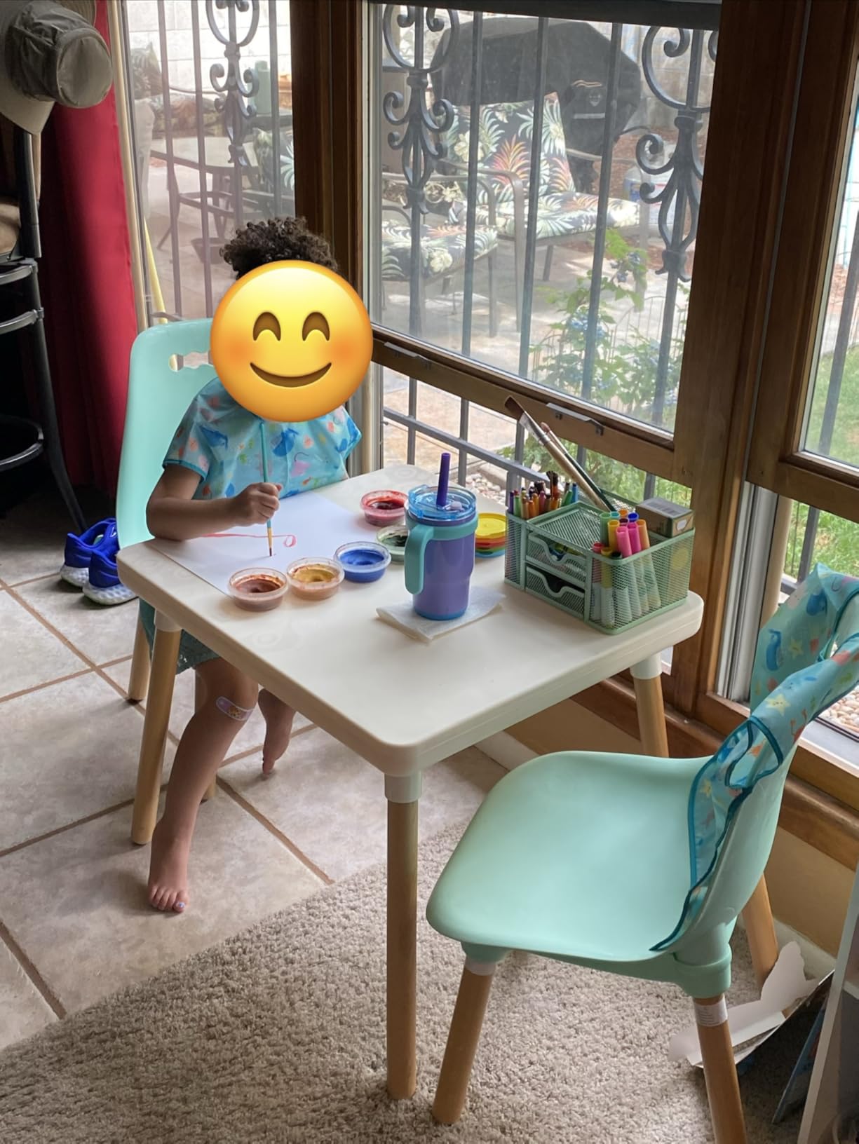 Marbrasse Mesh Desk Organizer, Pen Organizer with 2 Drawer, Multi-Functional Pencil Holder, Desk Organizers and Accessories with 5 Compartments + Drawer for Office Art Supplies (Black) customer photo 2