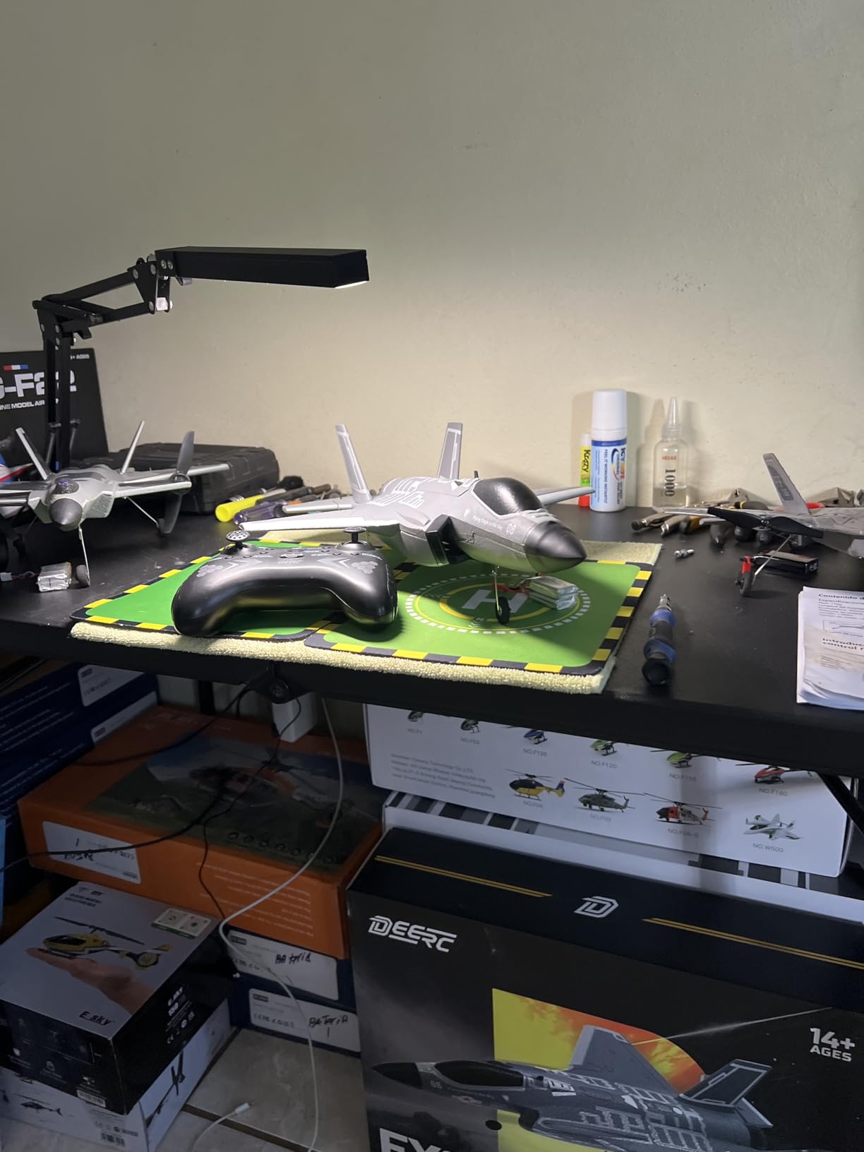 DEERC RC Plane 3 Channel BF-109 Remote Control Airplane Fighter Toys,2.4GHz 6-axis Gyro Stabilizer RTF Glider Aircraft Plane with 2 Batteries,Easy to Fly for Adults Kids Beginners Boys customer photo 2