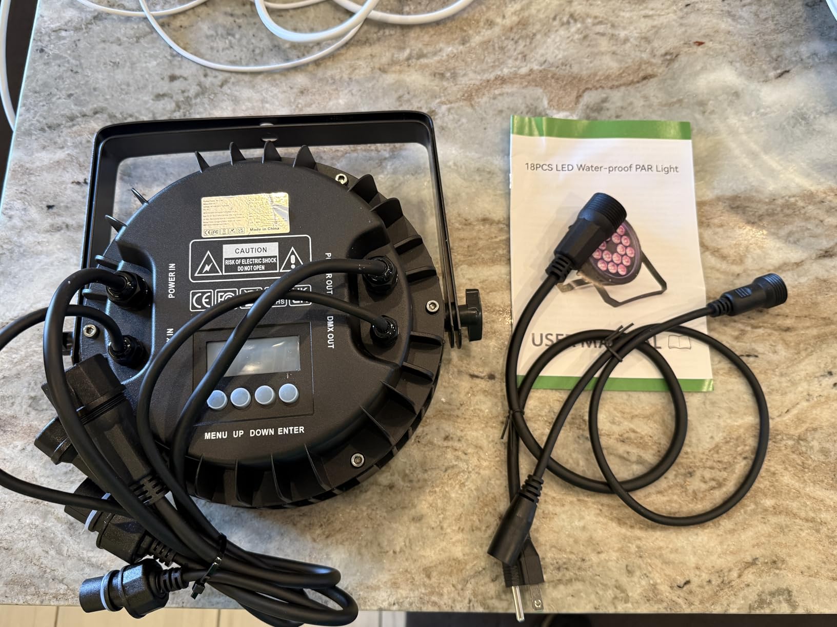 4 Pack Waterproof Stage Lights, 18X18W RGBW LED Par Light, LED DJ Par Lights 4/8 Channels DMX 512 with Sound Activated for Concert Event KTV Birthday Party Church Wedding Outdoor Light customer photo 1