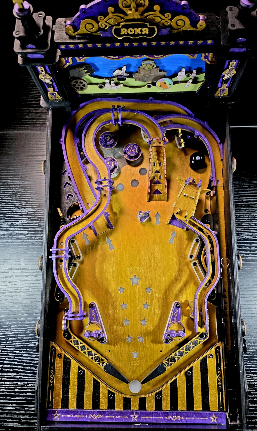 ROBOTIME Pinball Machince EG01 - Wooden Puzzles for Adults Miniature Pinball 3D Puzzle customer photo 1