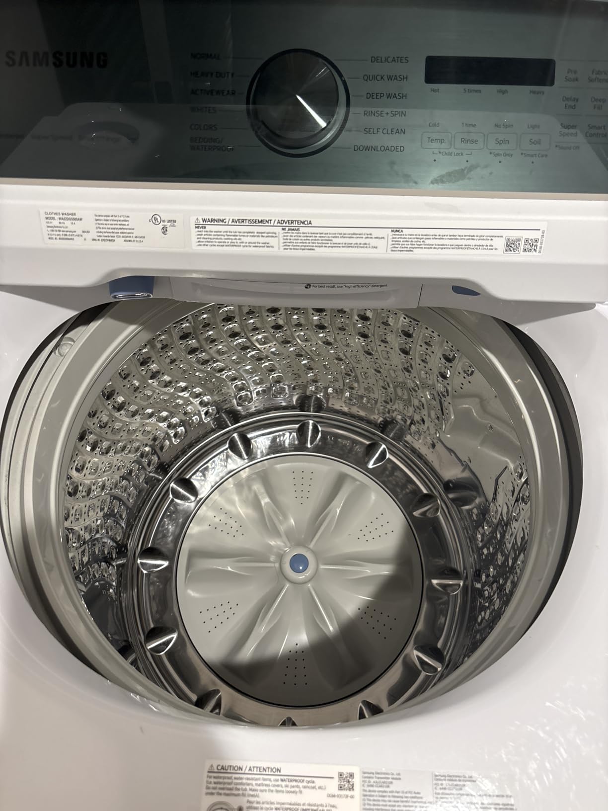 Samsung 5.4 Cu. Ft. Smart Top Load Washer with Active Wave Agitator in White customer photo 1