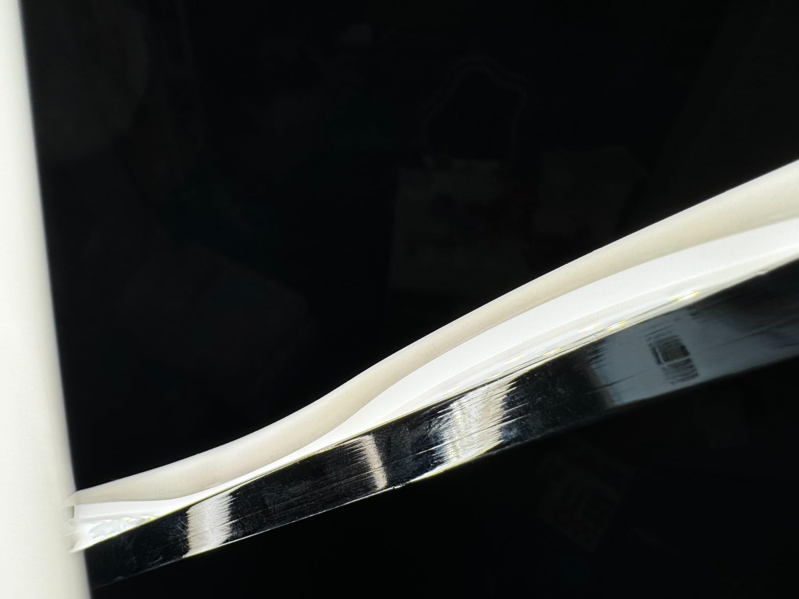 Modern Led Chandelier, Aluminum Surface Plated Lighting Fixture, 3-Lights DIY Pendant Light, Smart Dimmable Chandelier with Remote and APP (32 inches 65W, Chrome Plated) customer photo 2