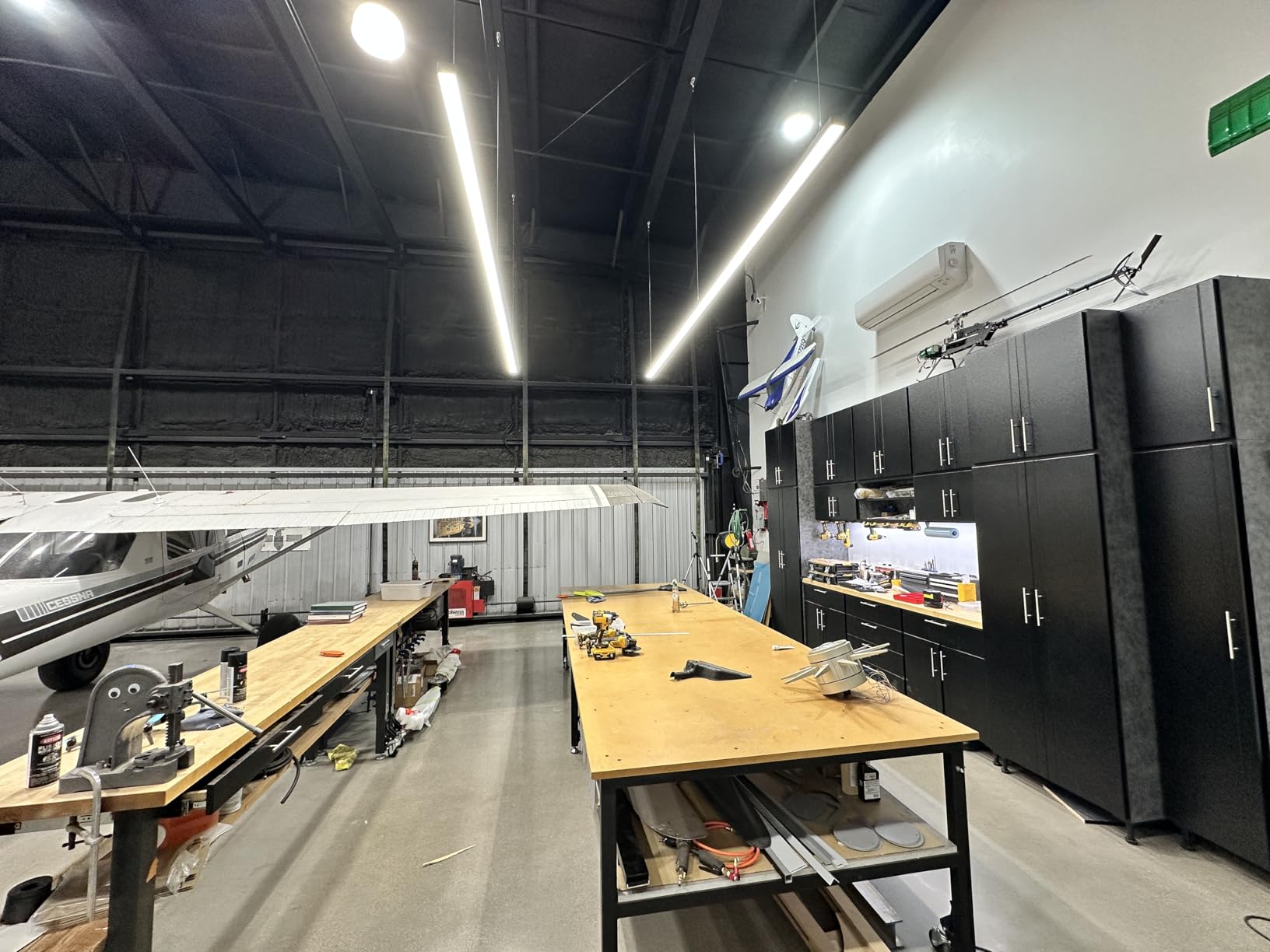 DAKASON 8FT LED Linear Light, 8Foot LED Shop Lights 100/80/60W 3/4/5000K CCT Selectable, 8Feet Commercial Bay Lighting Fixture for Office, Workshop, Gym, Market, Flush Mount Suspended ETL 4 Pack customer photo 2