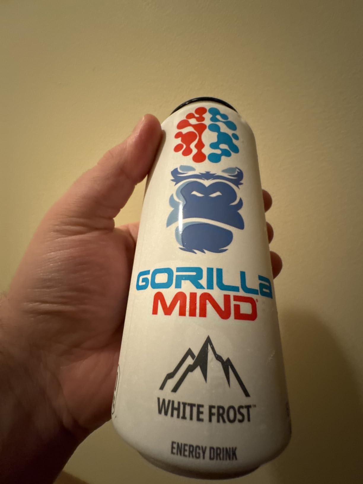 Gorilla Mind Energy Drink | Unmatched Energy · Amplified Focus | N-Acetyl-L-Tyrosine, Alpha-GPC, 200mg Caffeine, Uridine, Saffron | 0 Sugar Or Artificial Colors | 16oz, 12-Pack (White Frost) customer photo 2