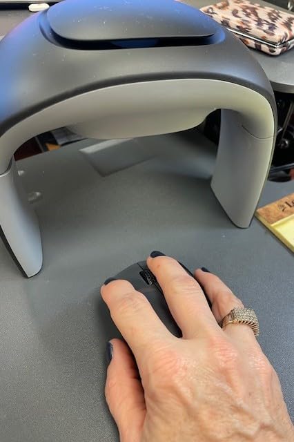 Desk Mouse Pad Hand Warmer Super Quiet, 110v 100w Heated Mouse Pad Hand Warmer, Personal Desk Heater Energy Efficient Ceramic Office with Thermostat Low Wattage - Black customer photo 1