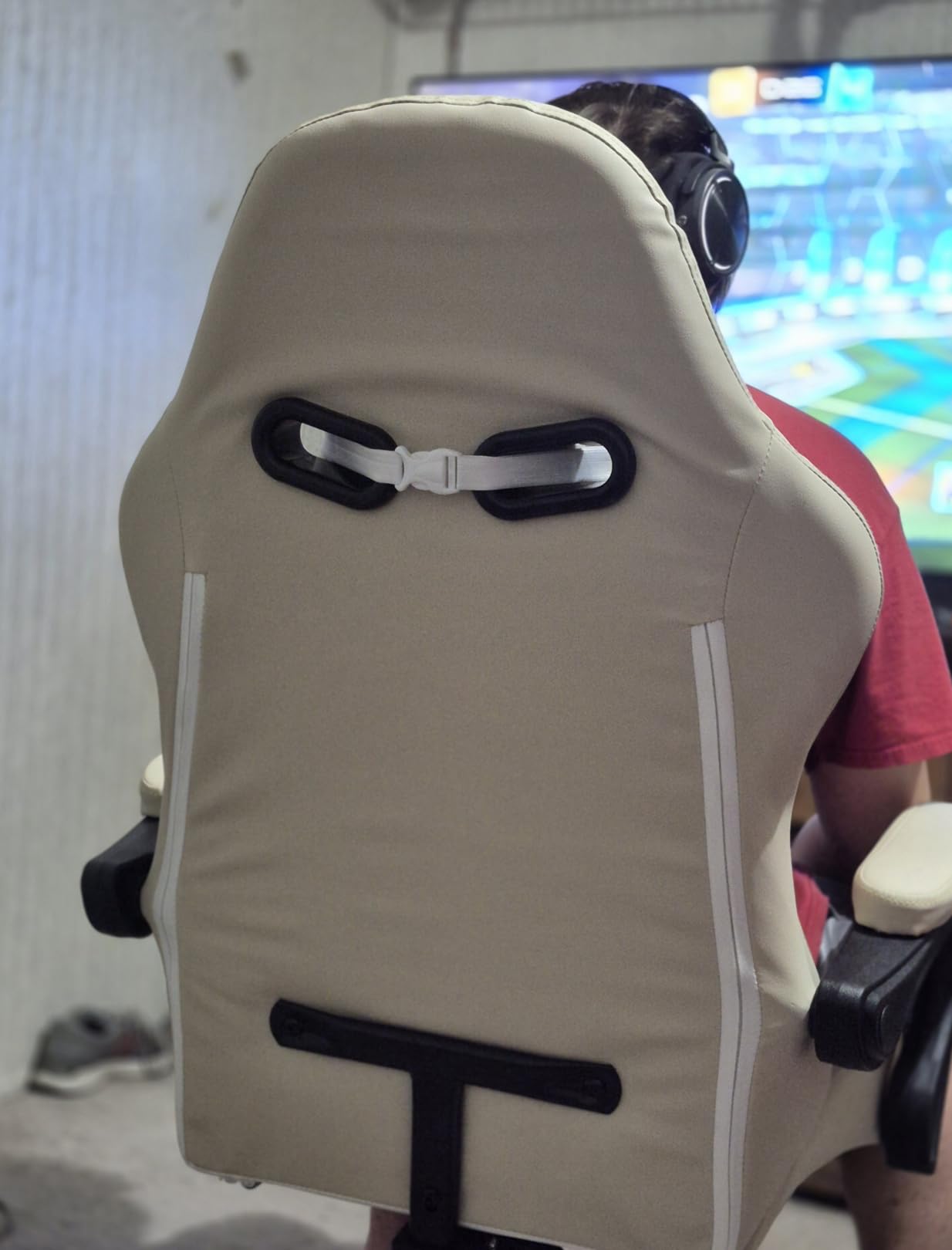 Gaming Chair with Footrest Ergonomic Computer Chair Massage Lumbar Cushion, Racing Video Game Chair Adjustable Rocker Recliner Executive Office Desk Chair PU Leather for Adults customer photo 2