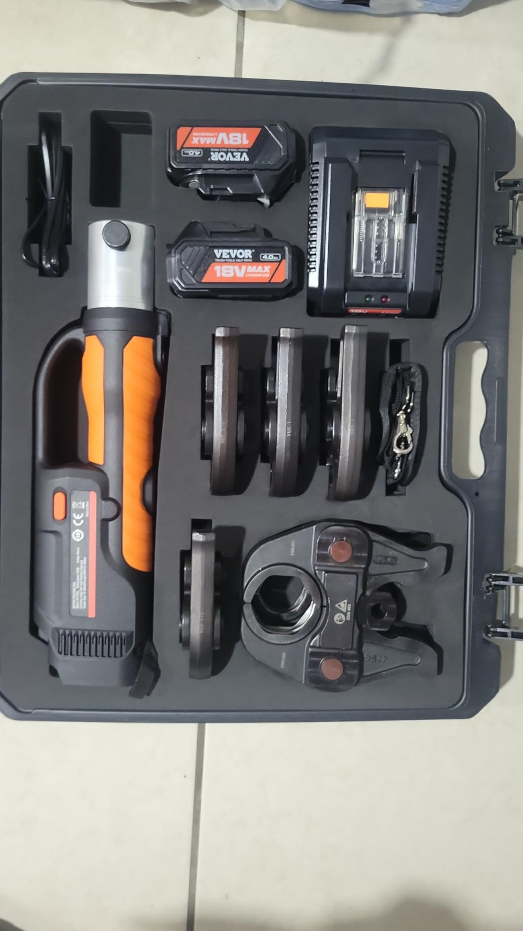 VEVOR Pro Press Tool, 18V Electric Pipe Crimping Tool for 1/2