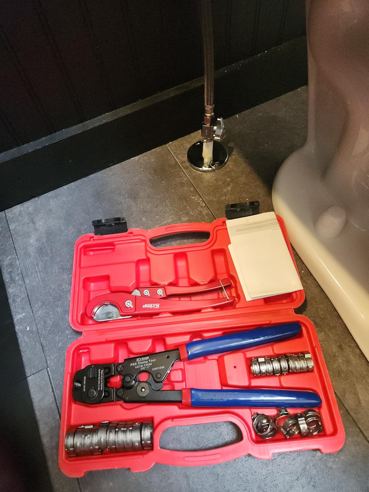 iCrimp PEX Clamp Tool Kit for 3/8-in, 1/2-in, 3/4-in, 1-in PEX Clamp Cinch & Removal, c/w 1/2''(20 Pack) and 3/4''(10 Pack) PEX Clamp Rings, PEX Tubing Cutter customer photo 2